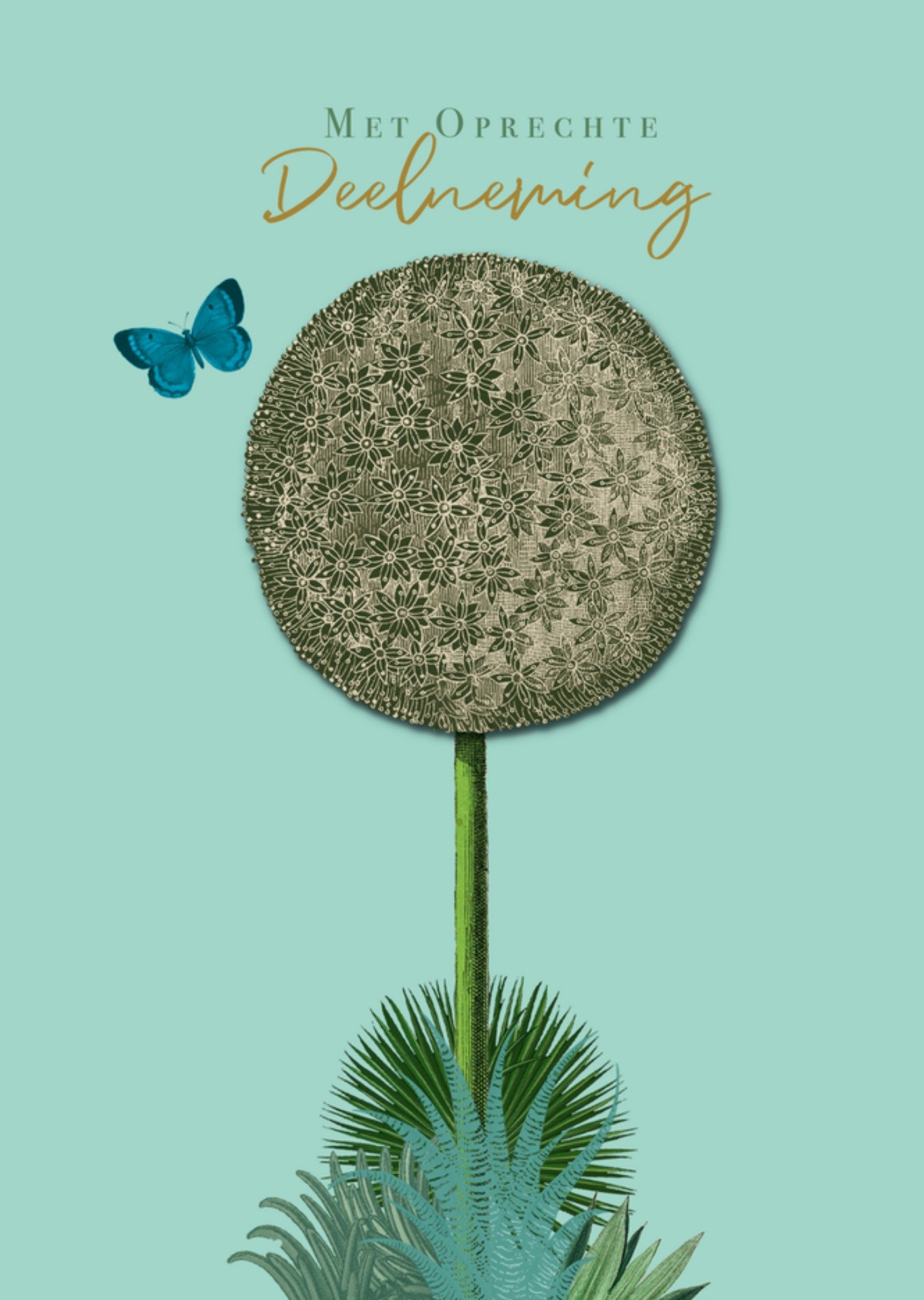 Condoleancekaart Met oprechte deelneming Paperclip