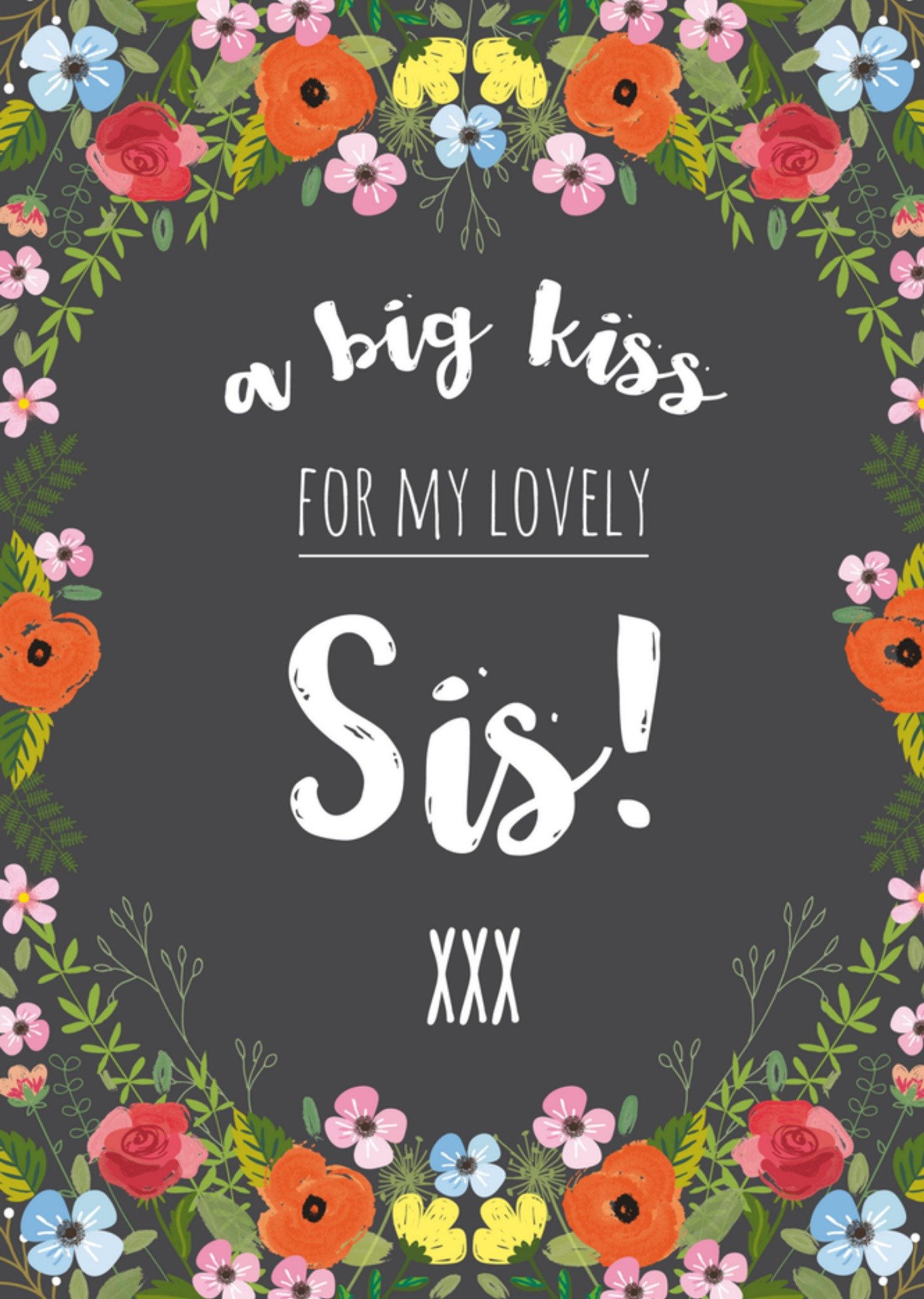 Broer en zus dag bloemen Kaart Tsjip