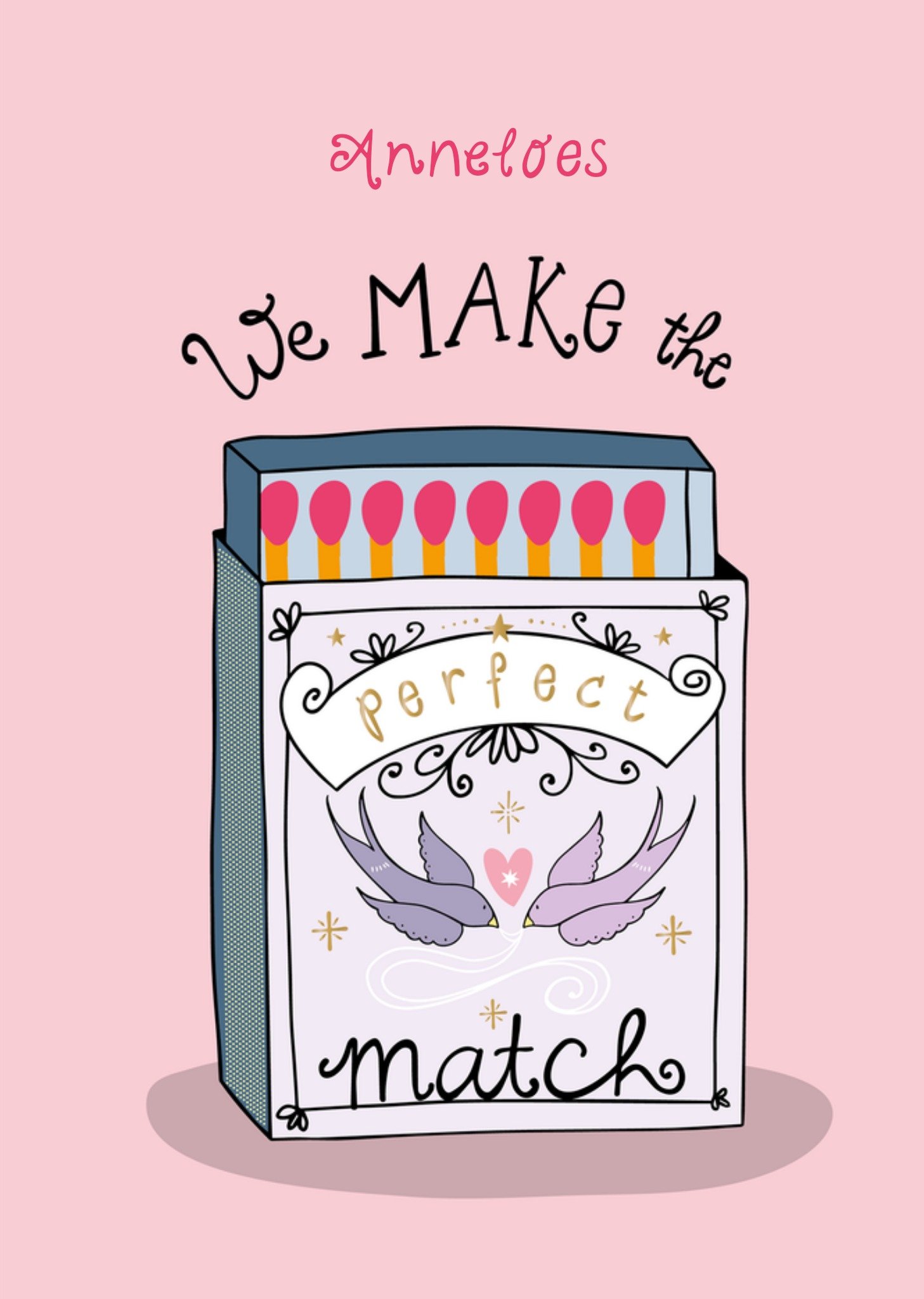 Valentijnskaart perfect match Kaart Funny Side Up