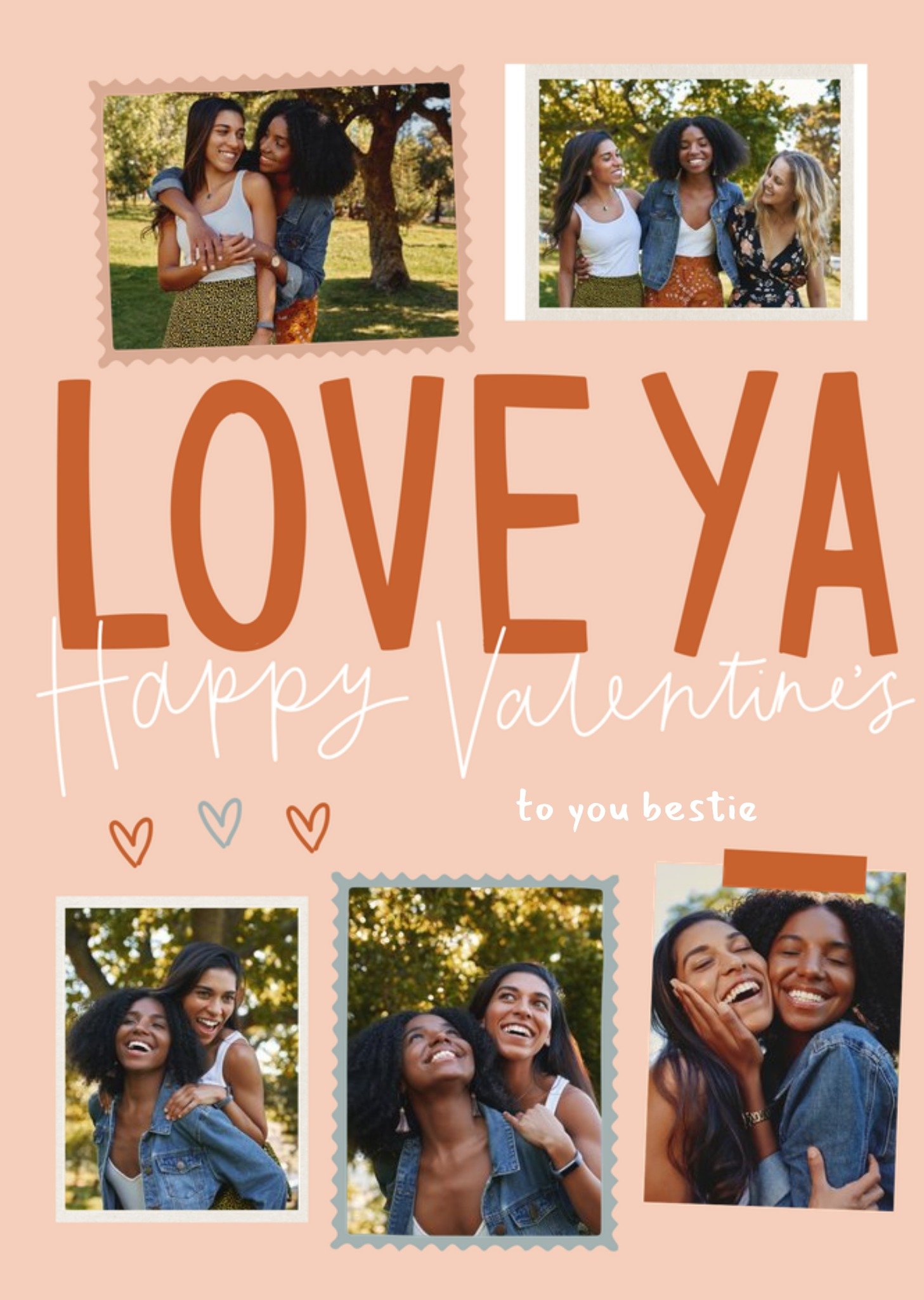 Valentijnskaart Love ya Met fotos Bestie Kaart Greetz