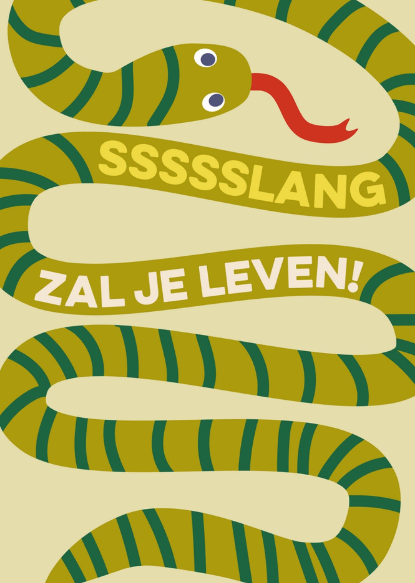 Verjaardagskaart slang Kaart Greetz