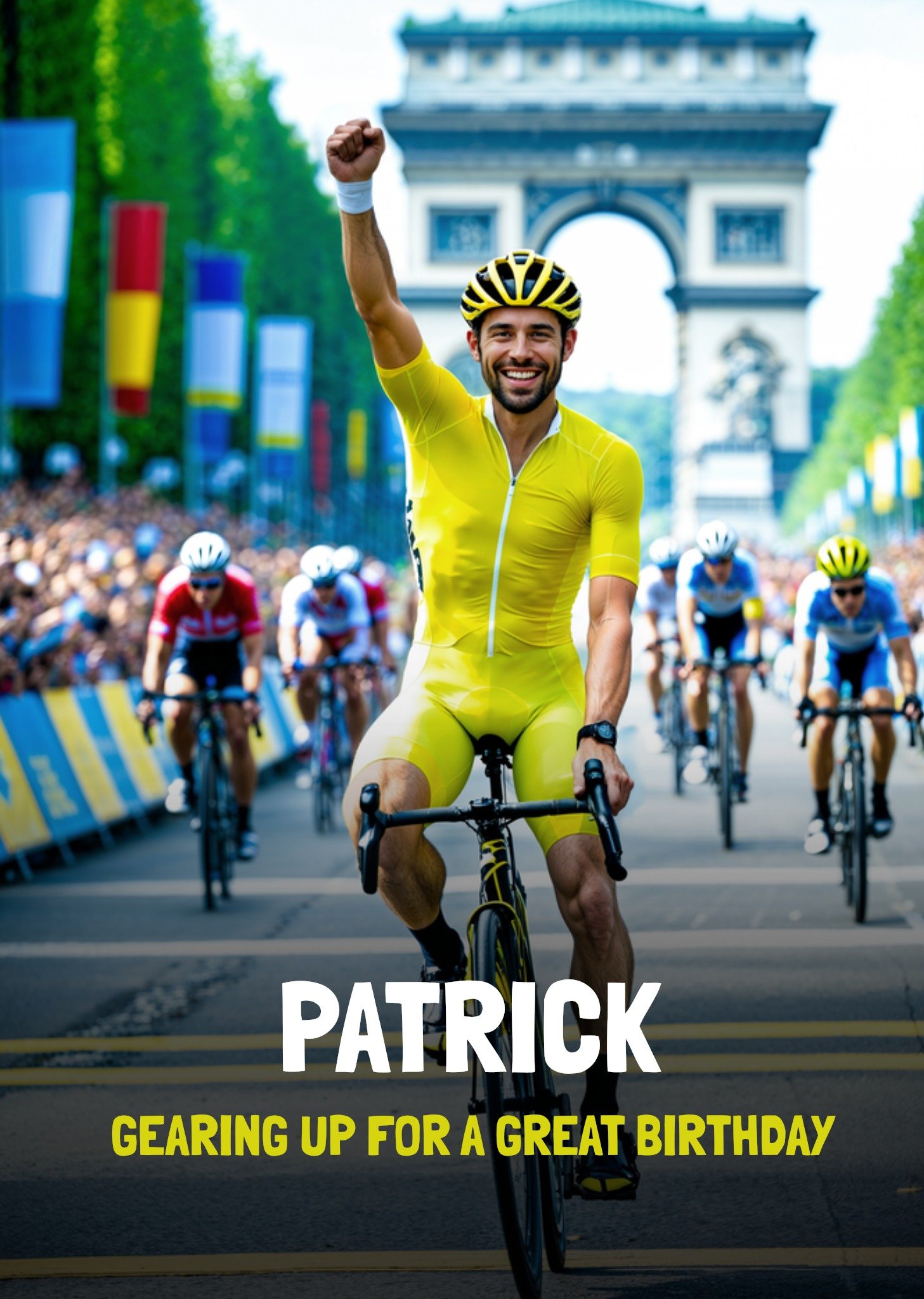 The London Studio Verjaardagskaart Face Swap Gearing Up For A Great Birthday Greetz