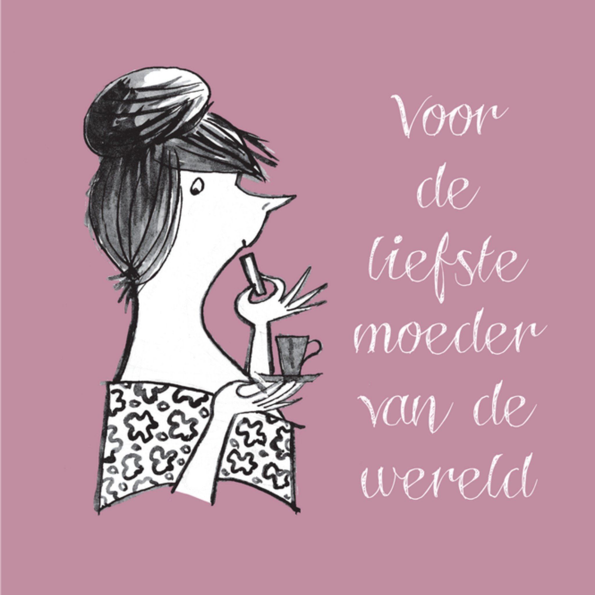 Moederdagkaart Thee Vierkante Kaart Fiep Westendorp