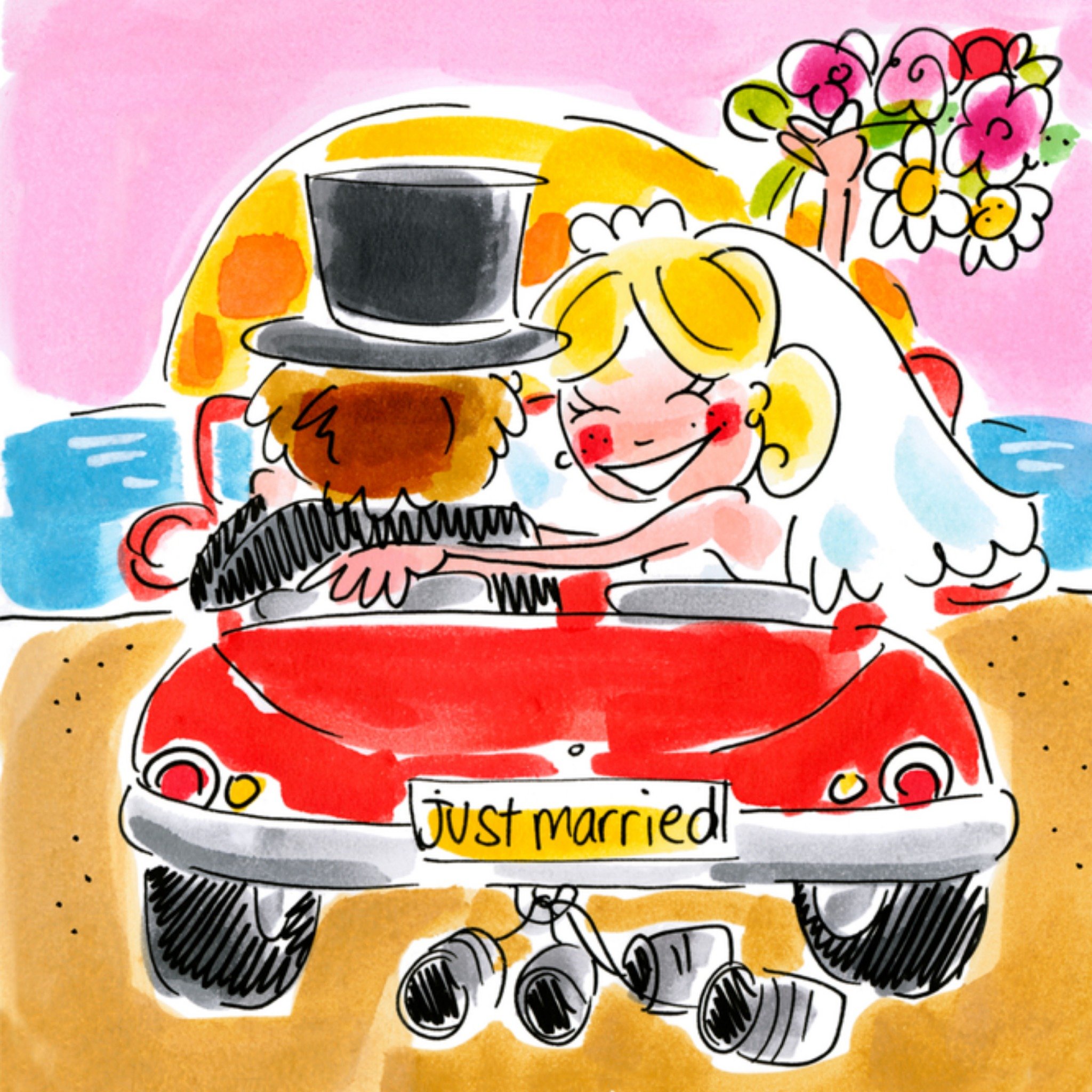 Blond Amsterdam | Huwelijkskaart | Just married | Giant Square Card 62