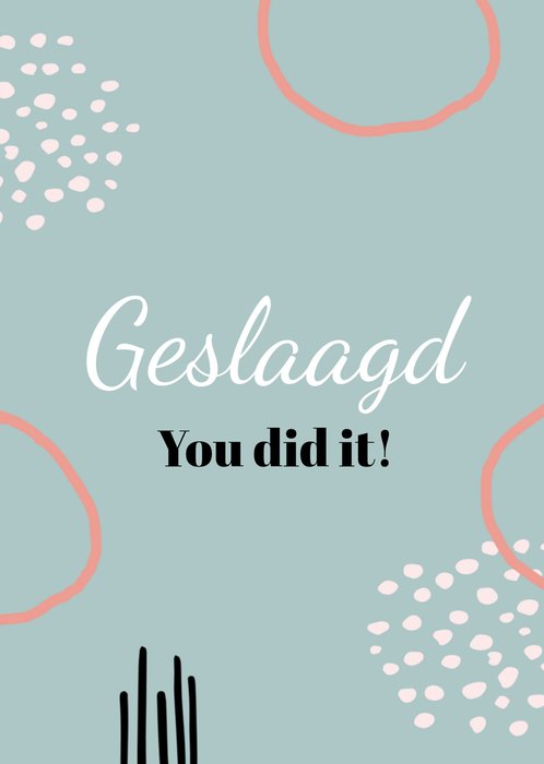 Greetz | Geslaagd kaart | you did it