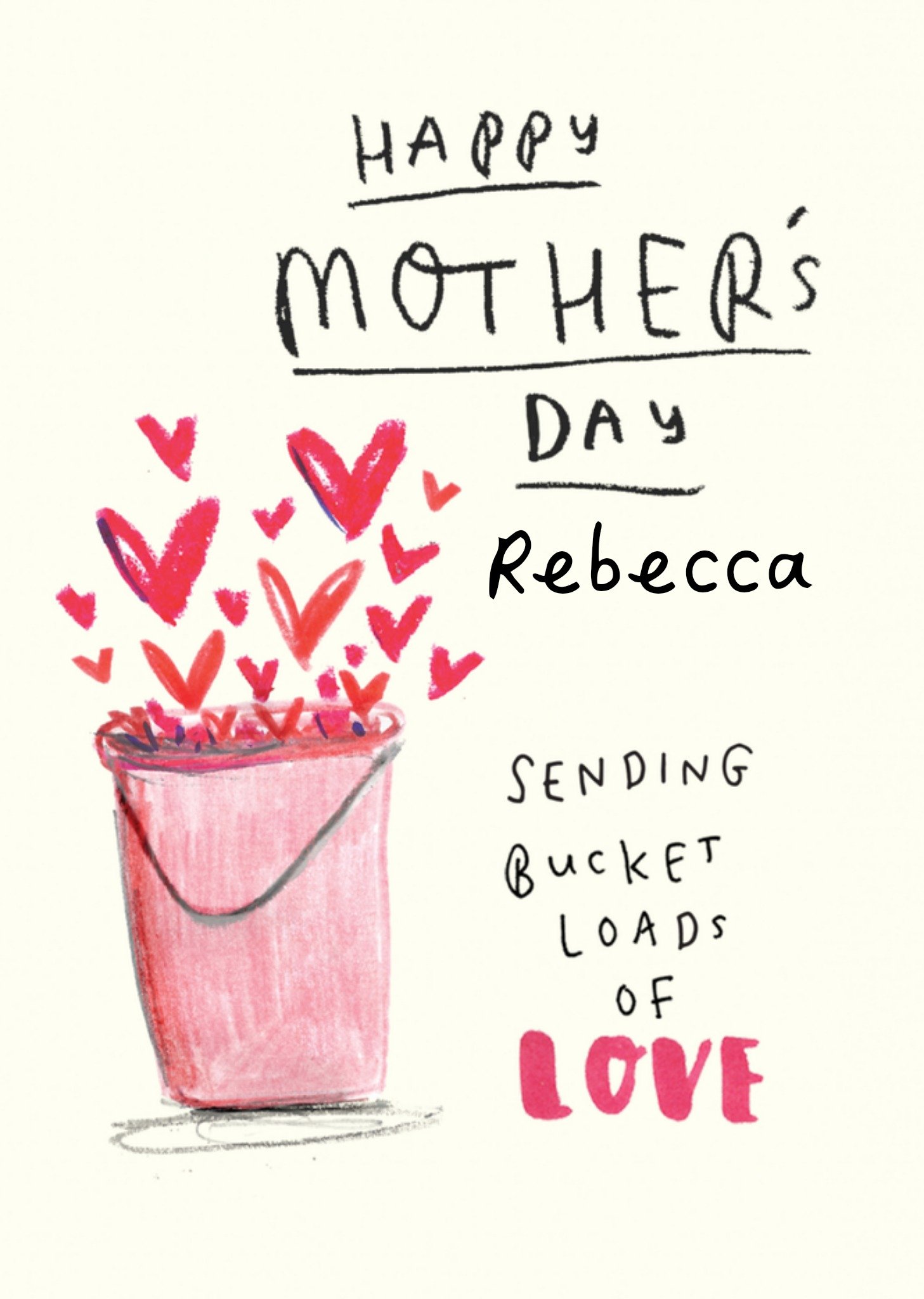 Moederdagkaart met naam Kaart Pigment