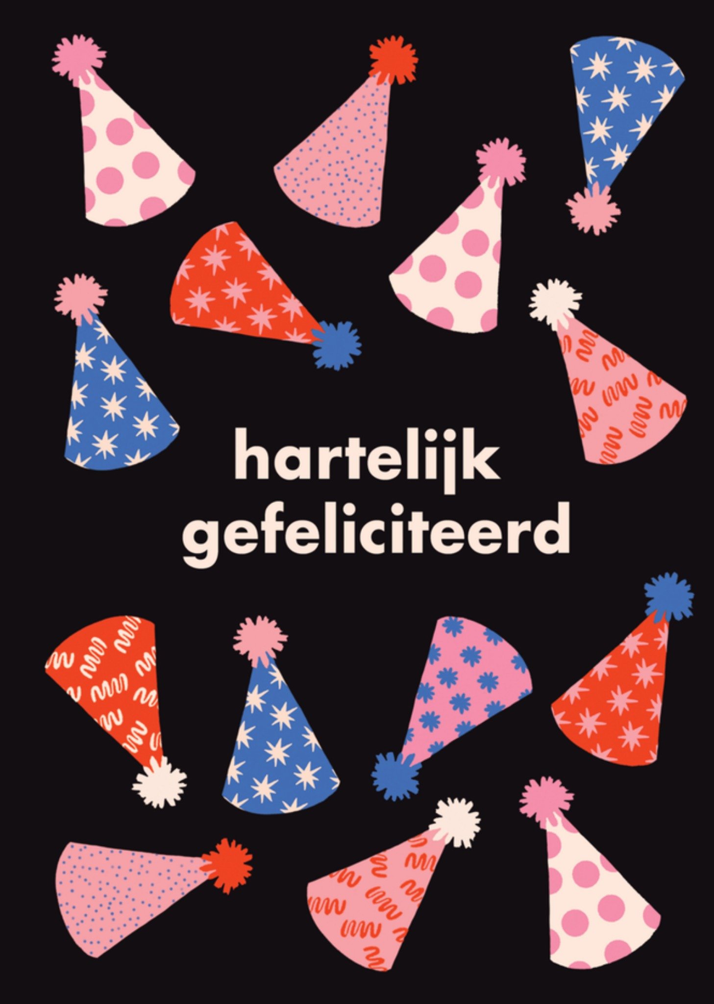 Verjaardagskaart feesthoedjes Kaart Sadler Jones