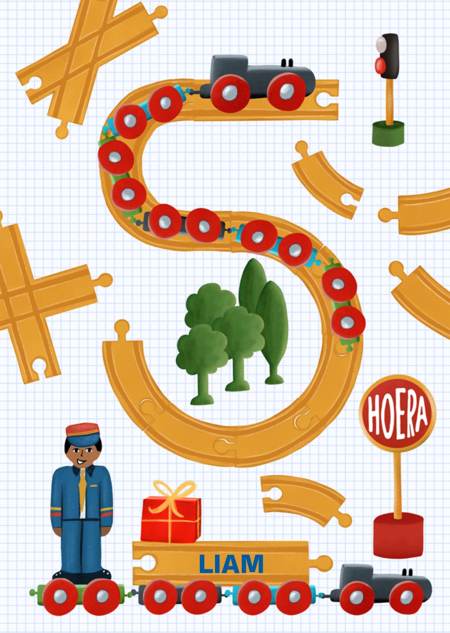 Verjaardagskaart 5 Hoera Kaart Fishuals