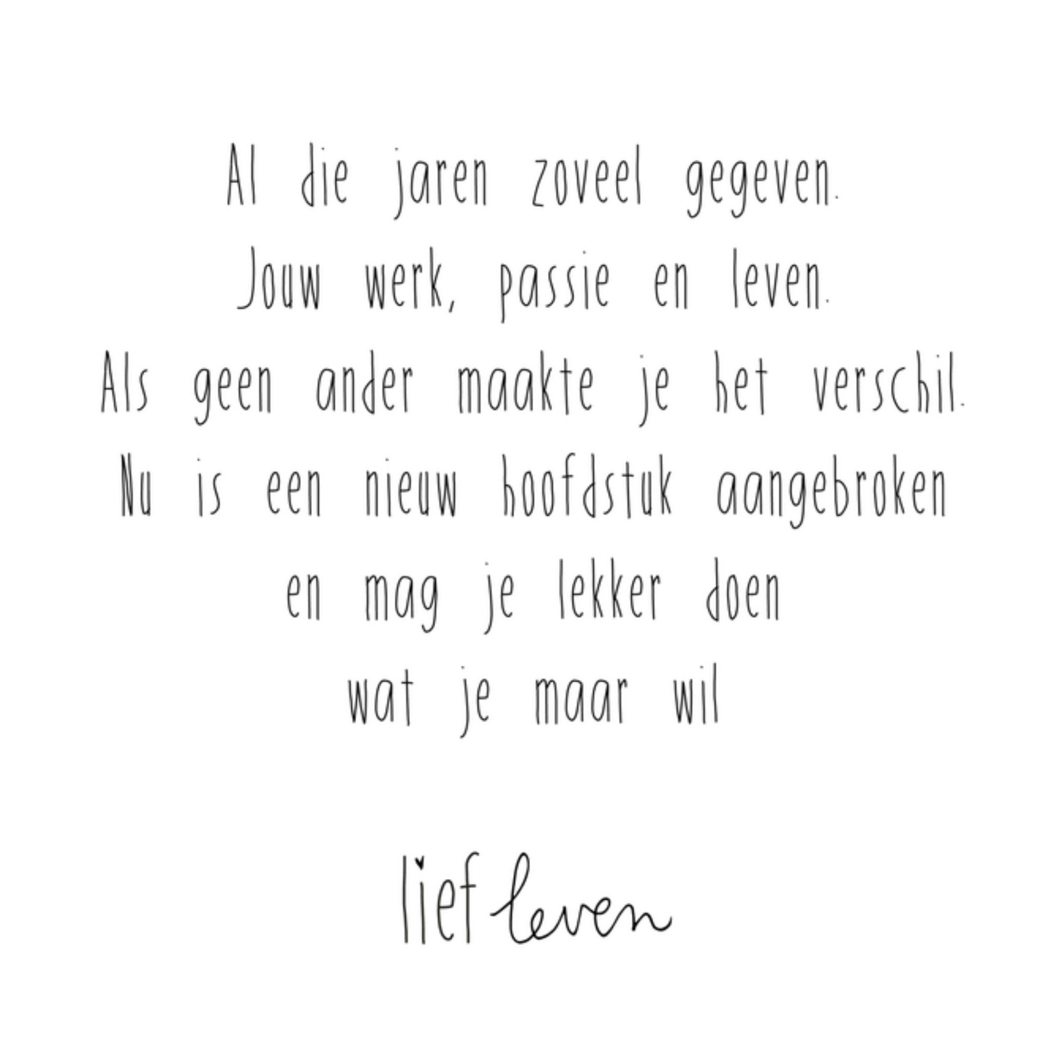 Pensioenkaart Wederhelft man Vierkante Kaart Lief Leven