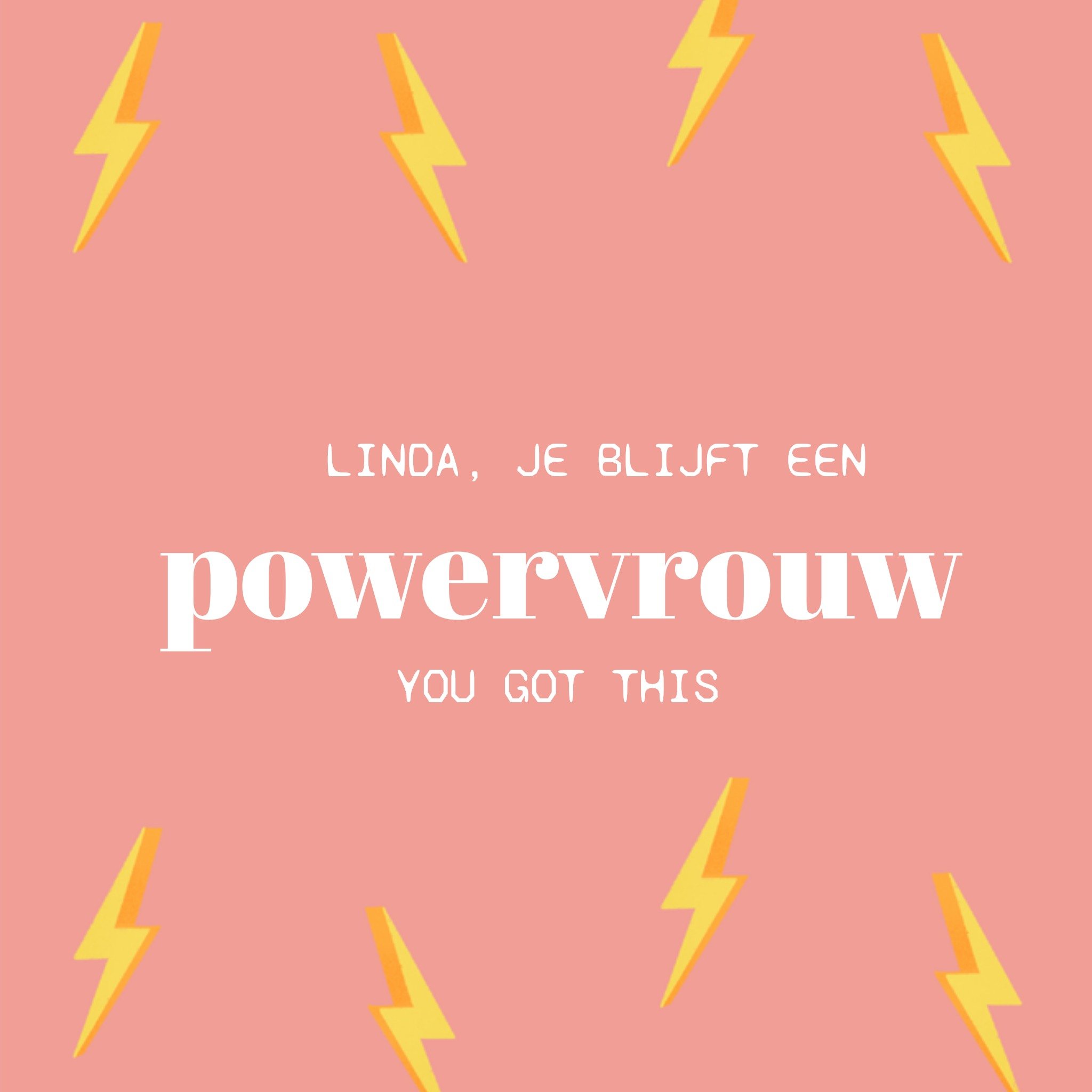 Greetz Gezakt kaart powervrouw Vierkant