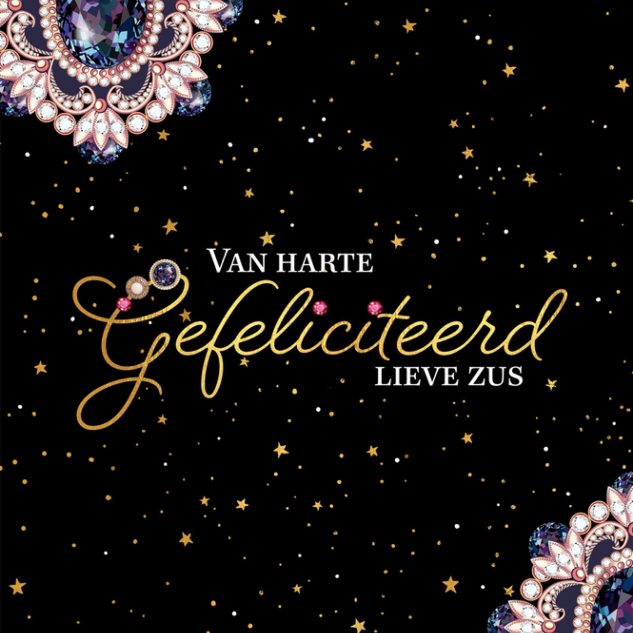 Verjaardagskaart Lieve Zus Vierkante Kaart Melli Mello