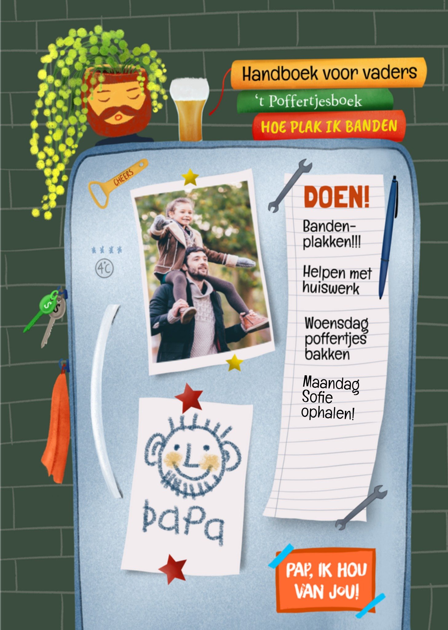 Greetz Vaderdagkaart Koelkast Standard Card