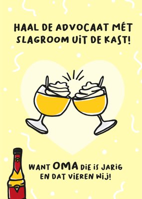 Liefs Jansje | Verjaardagskaart | Advocaat | Oma