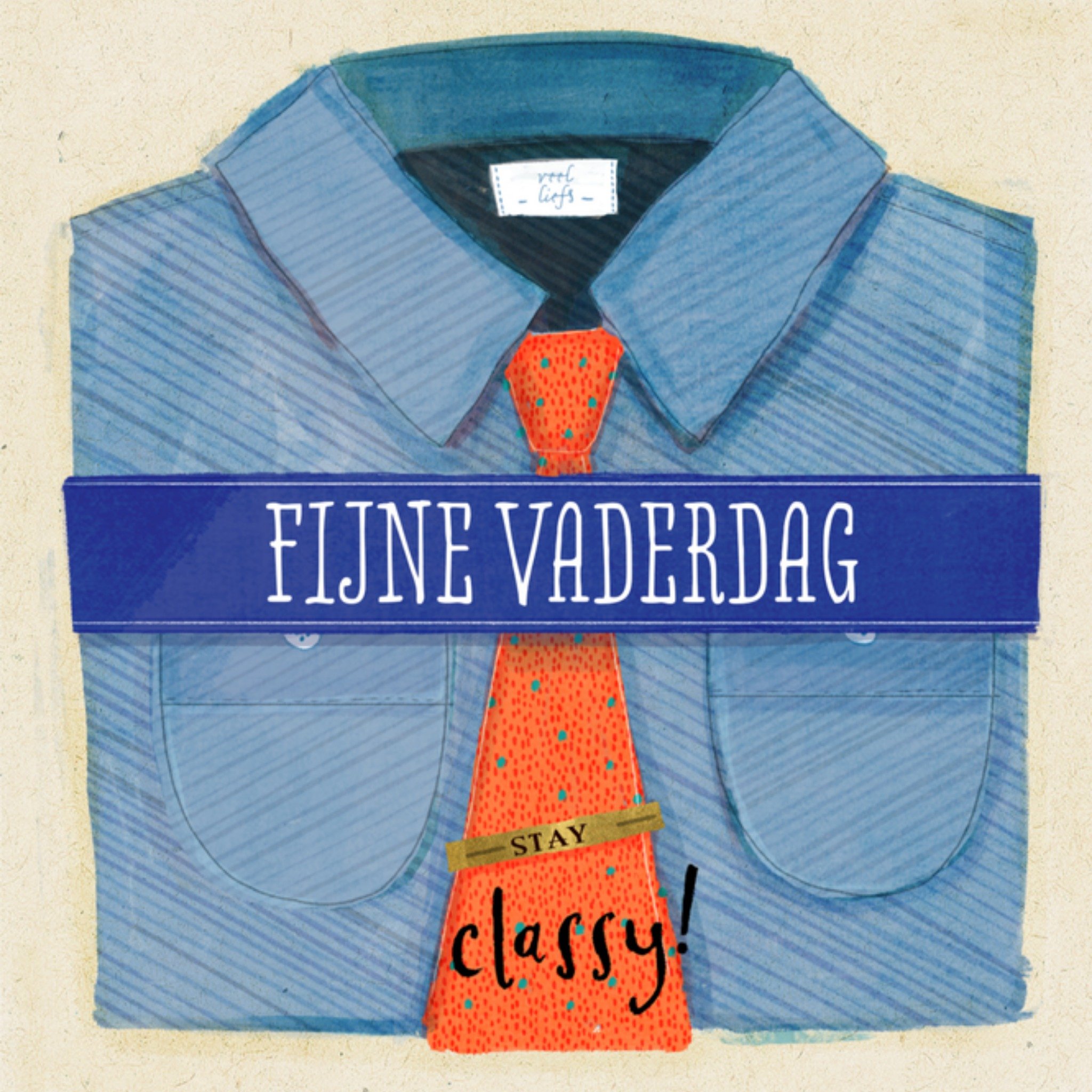 Greetz Vaderdagkaart overhemd Vierkant