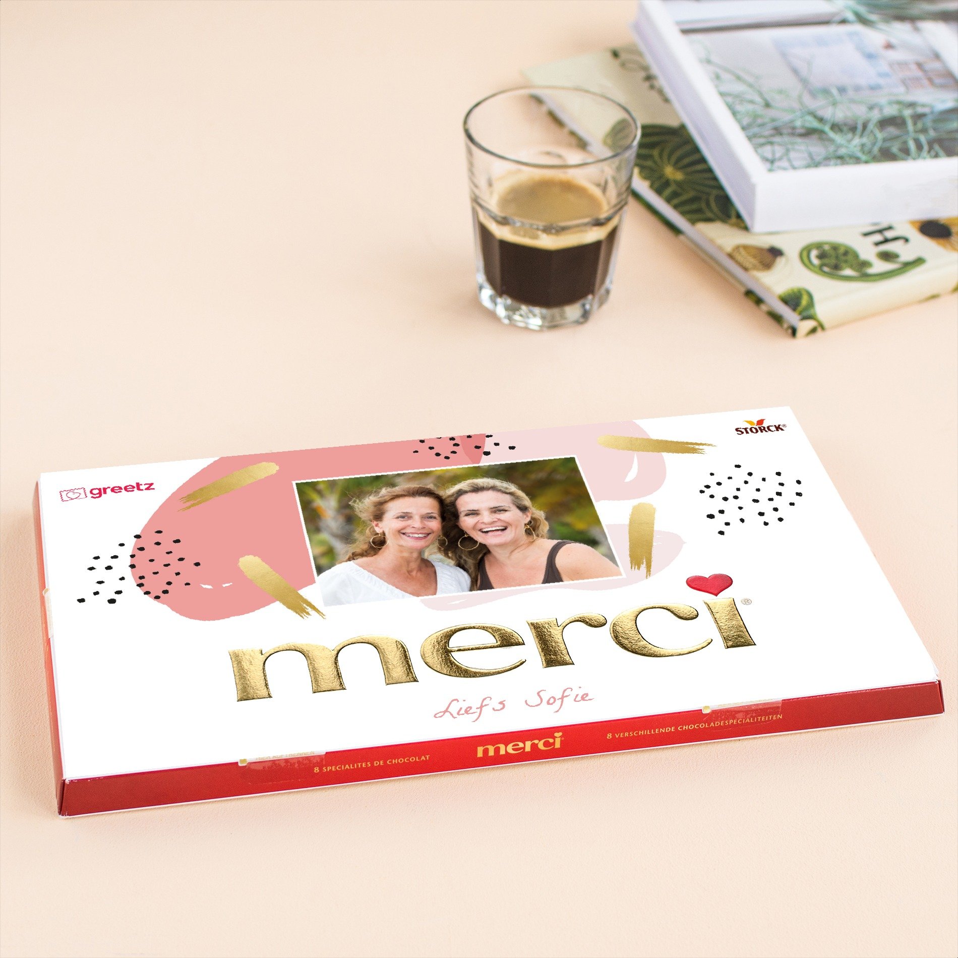 Merci | Liefs met eigen foto en naam | 400g