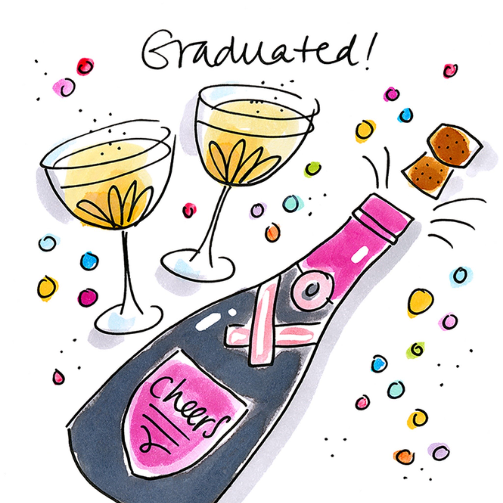 Geslaagdkaart Graduated Vierkante Kaart Blond Amsterdam