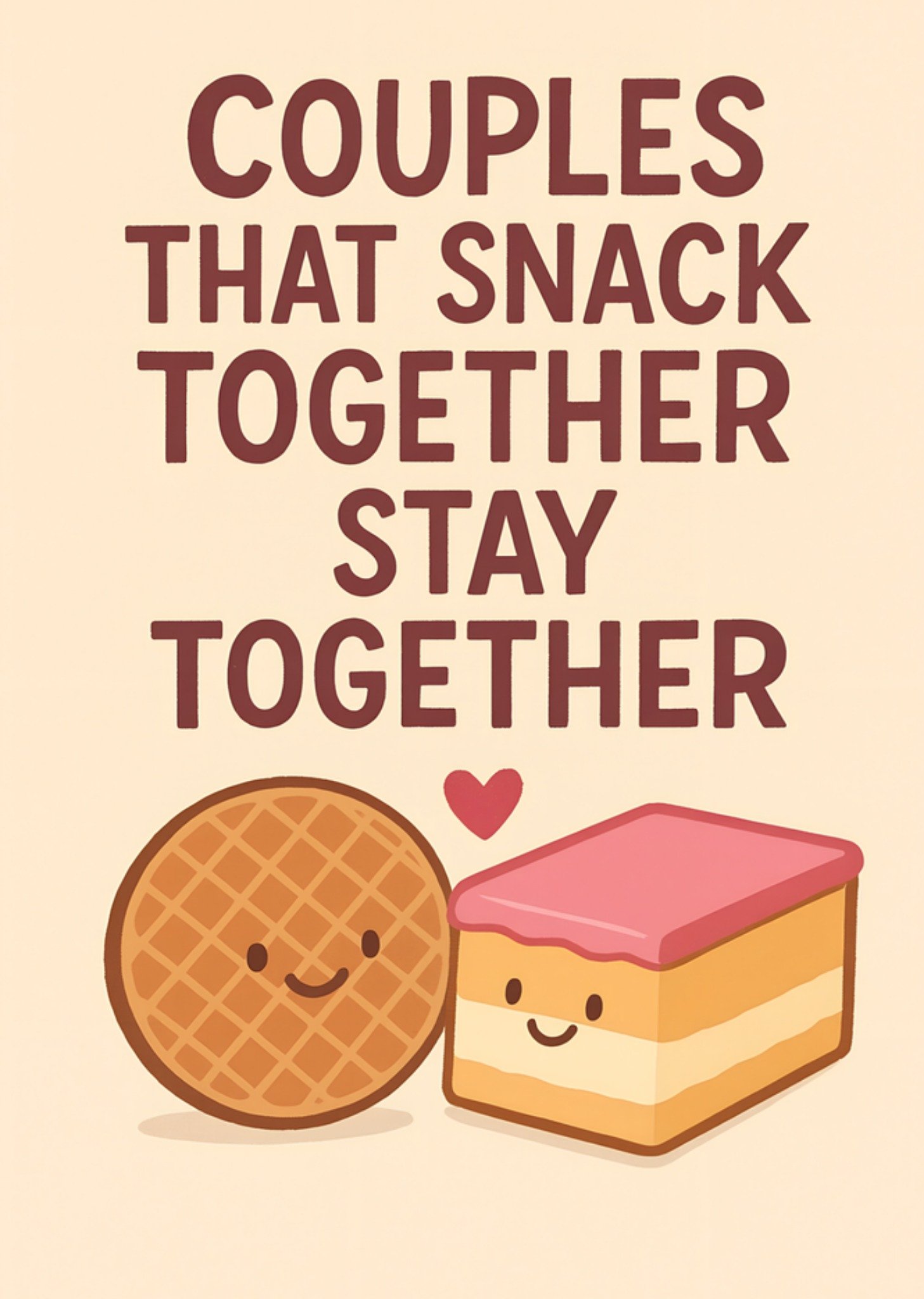 Valentijnskaart Couples That Snack Together Stay Together Kaart Greetz