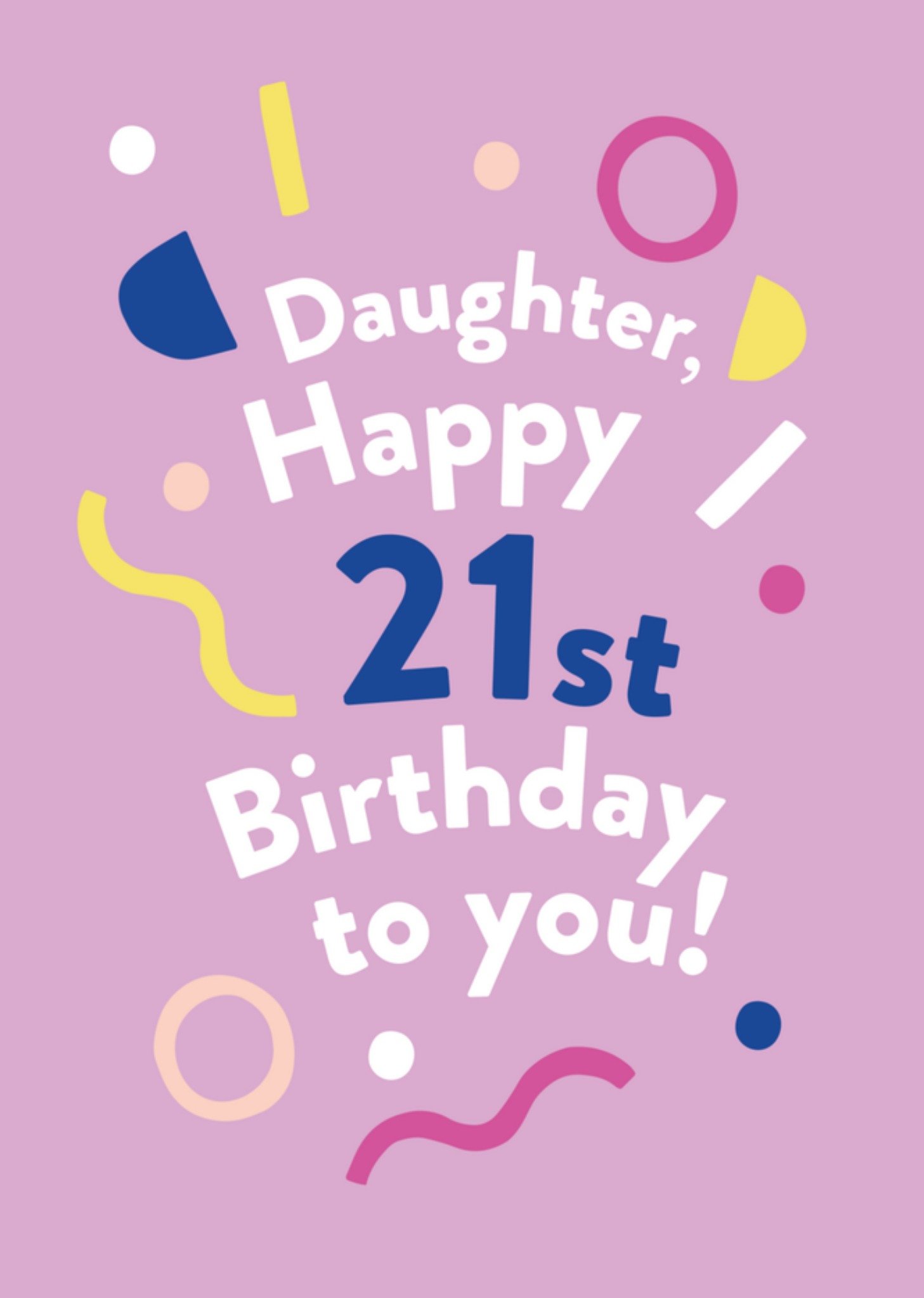 Greetz Verjaardagskaart 21st birthday daughter Standard Card