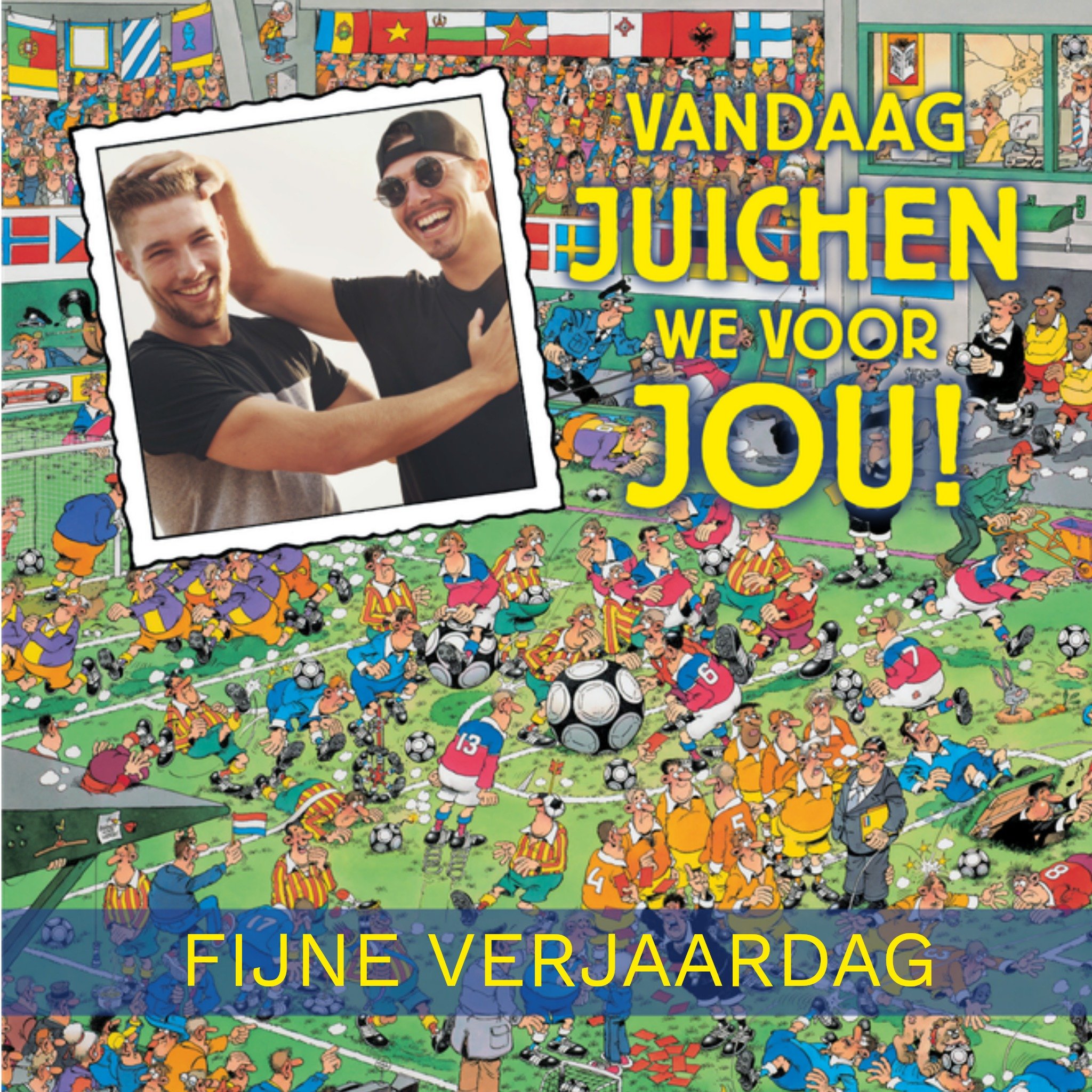 Jan van Haasteren | Verjaardagskaart | Juichen we voor jou | Square Card