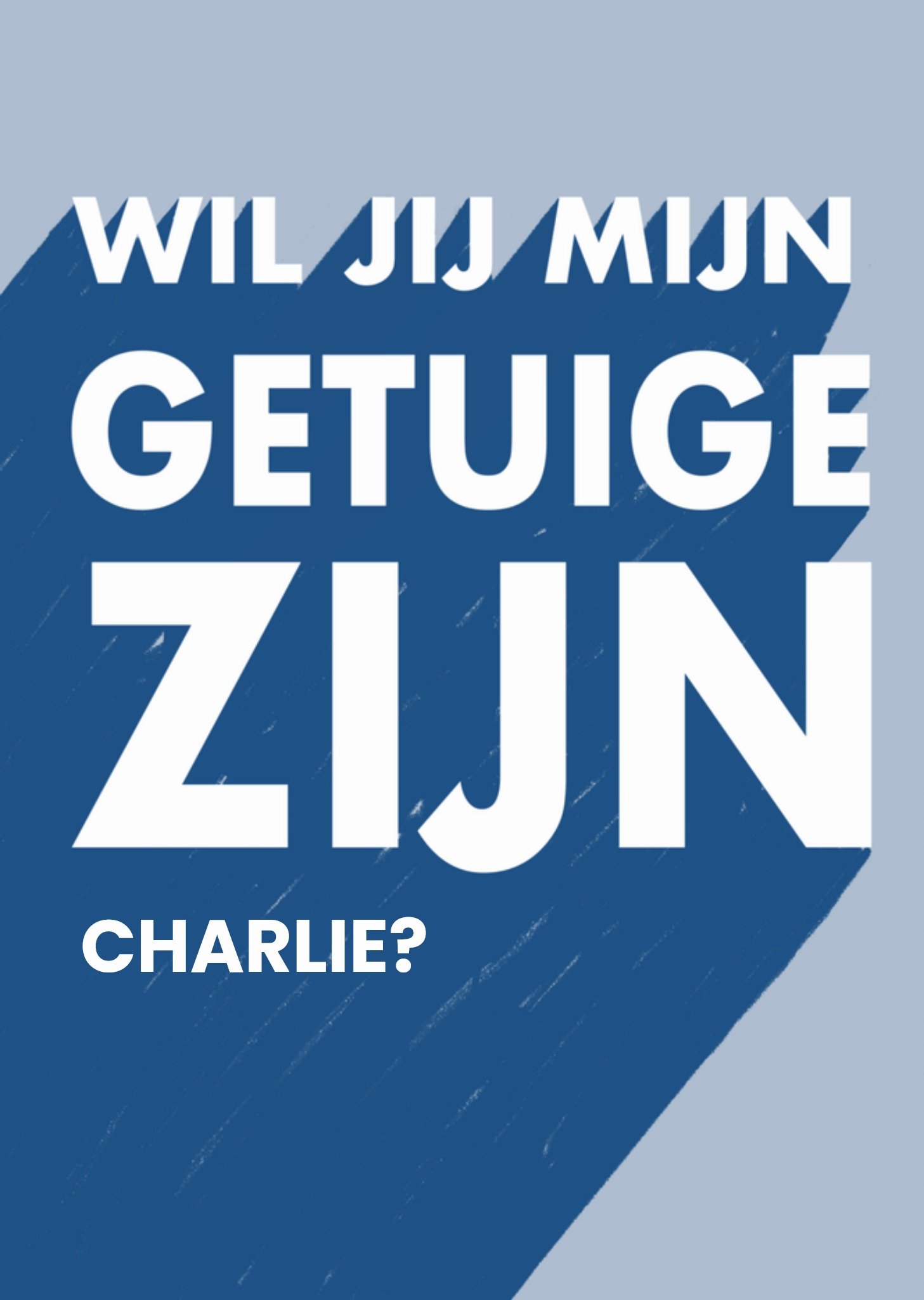 Greetz Huwelijkskaart getuige met naam Standard Card