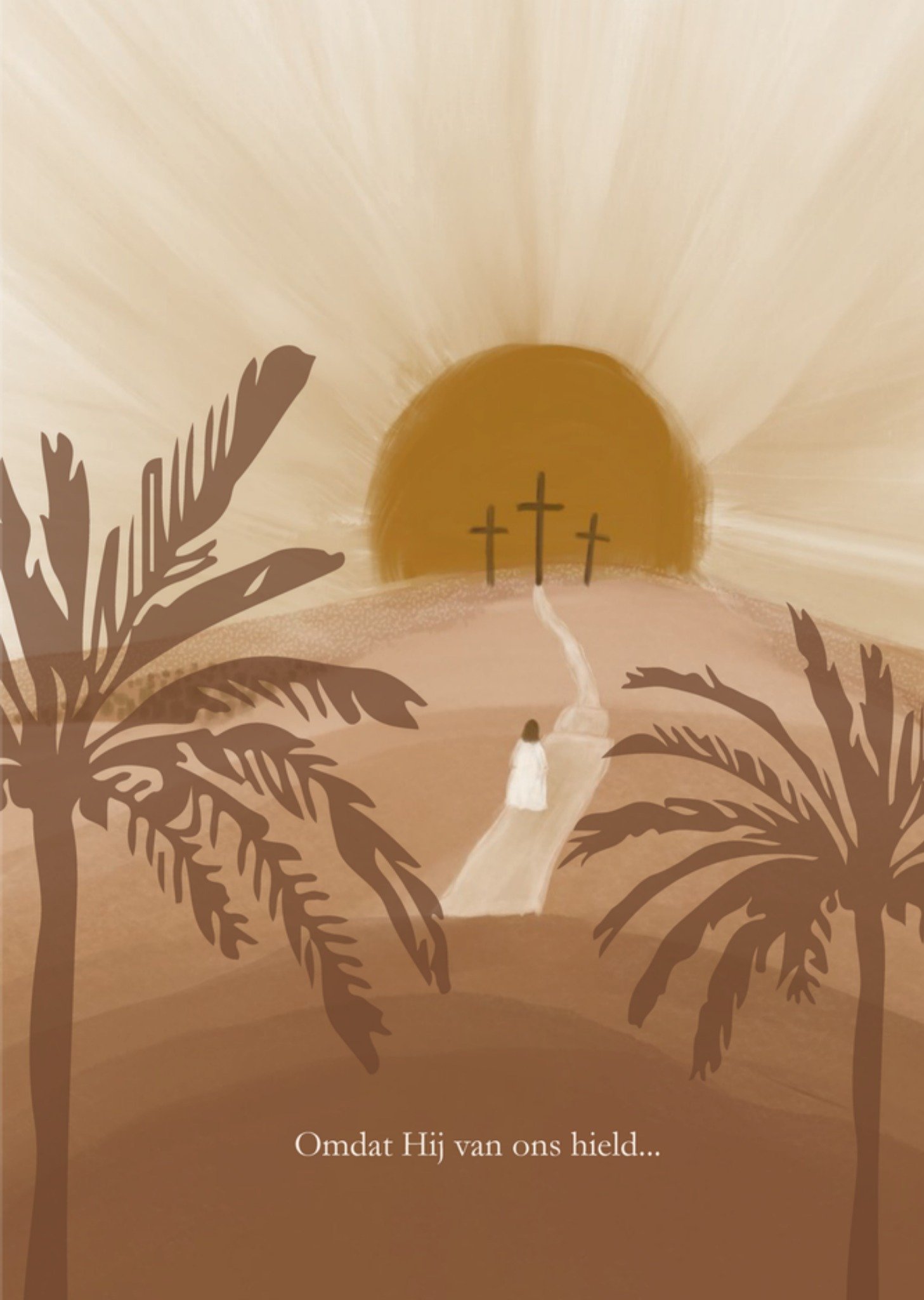 Paaskaart Hij van ons hield Kaart Dagelijksebroodkruimels