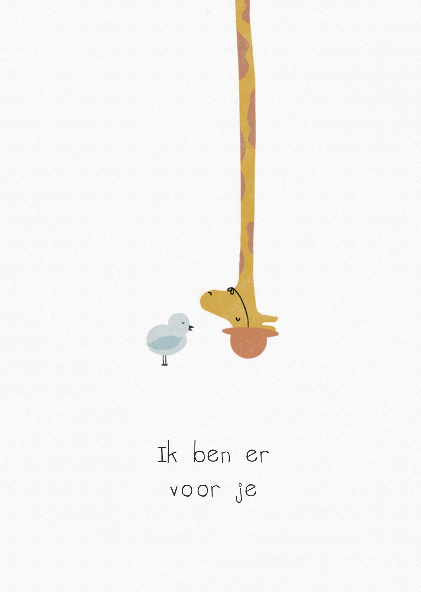 Denken aan kaart giraf ben er voor je Greetz