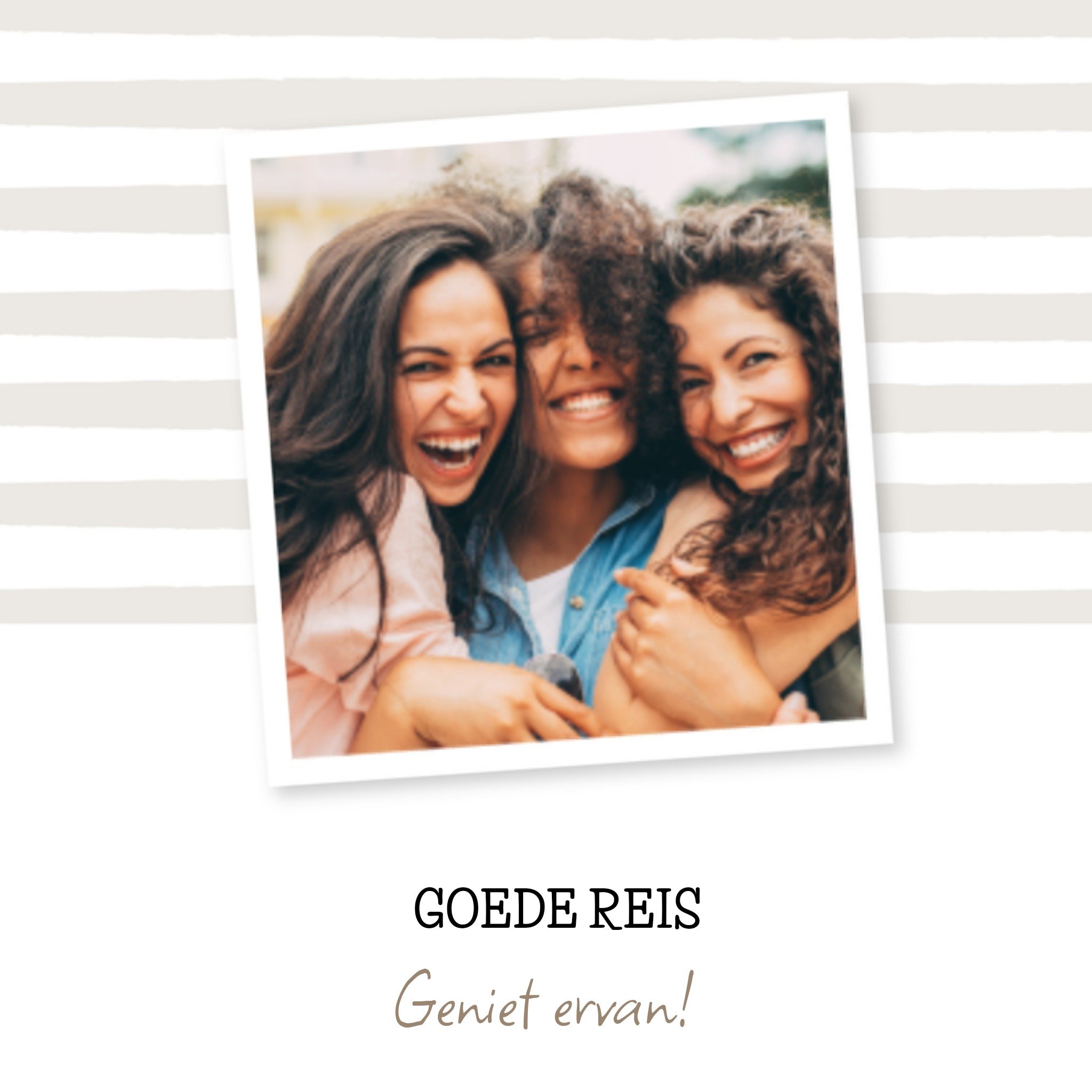 Greetz Vakantiekaart Goede reis Foto Vierkant