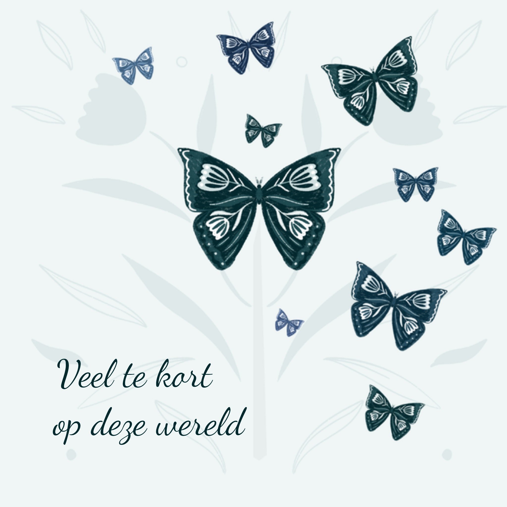 Greetz Condoleancekaart Veel tekort op deze wereld Vierkant