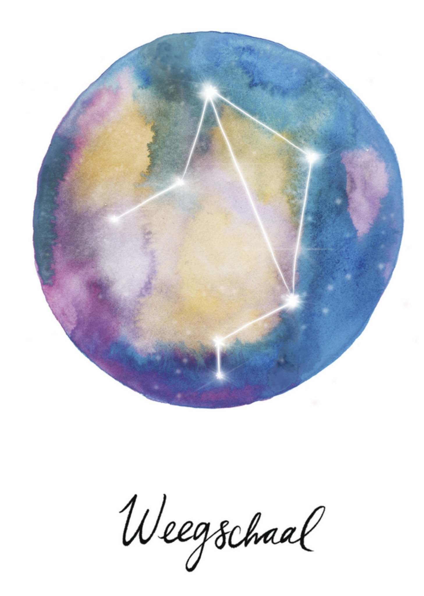 Verjaardagskaart weegschaal Kaart Marie Bodié