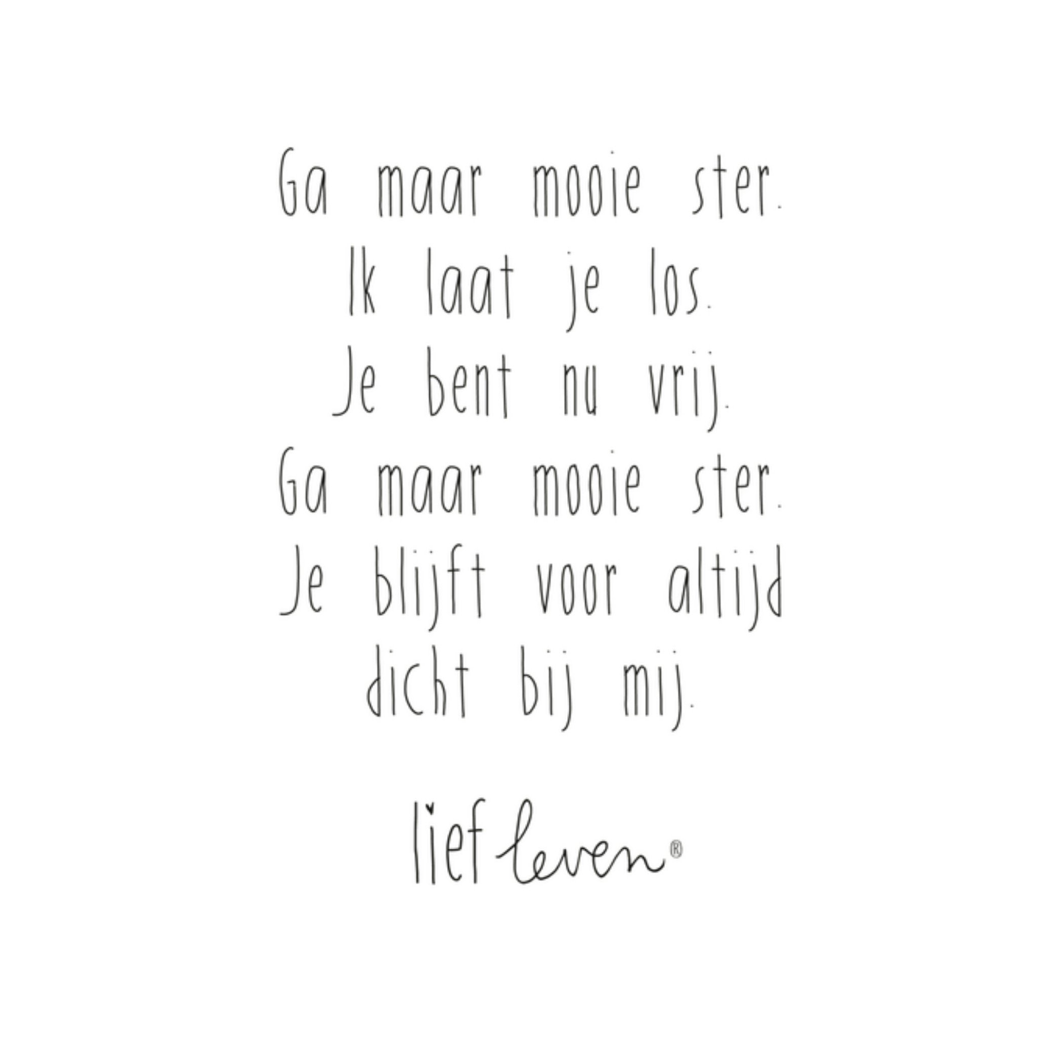 Condoleance kaart Mooi gedicht Vierkante Kaart Lief Leven