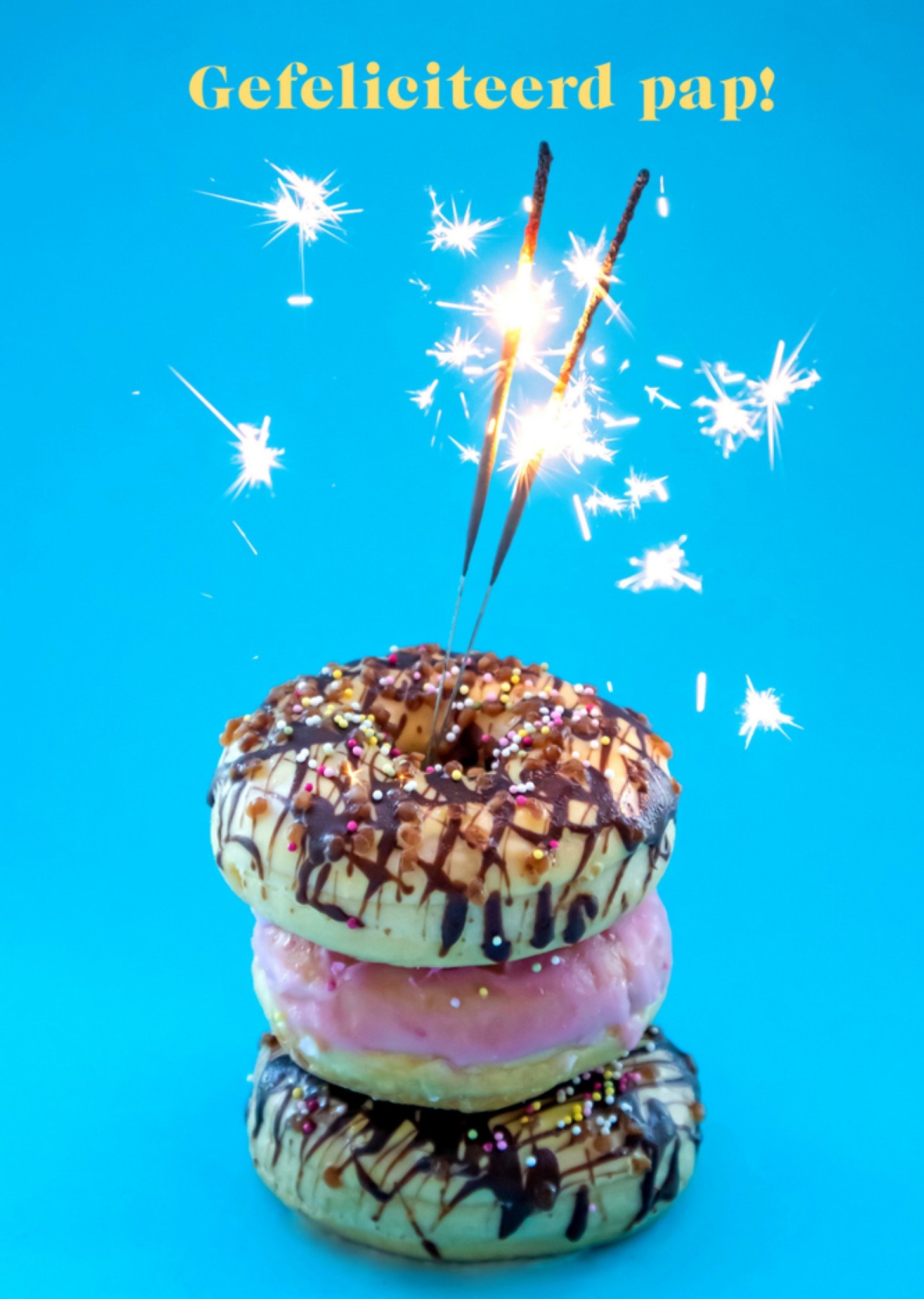 Felicitatiekaart Pap Kleurrijk Kaart Photoflash