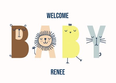 Greetz | Geboortekaart | Welcome Baby | Met naam