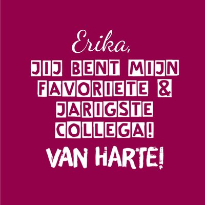 Greetz | Verjaardagskaart | Favoriete Collega