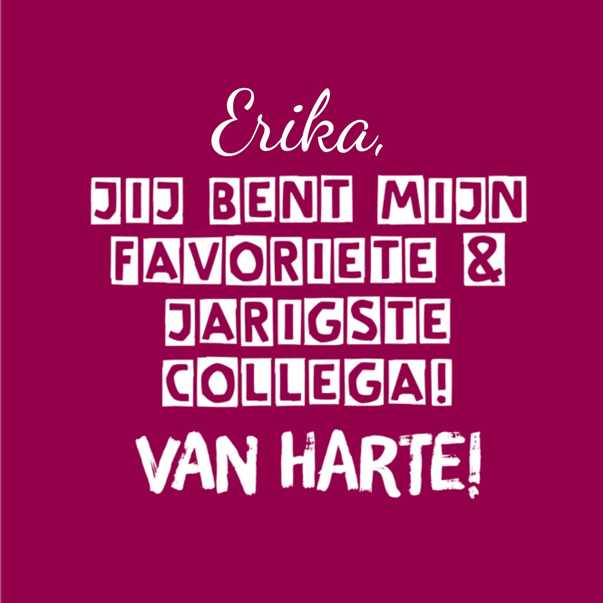 Greetz Verjaardagskaart Favoriete Collega Vierkant