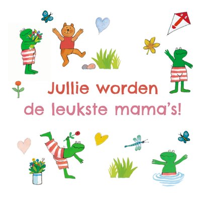 Kikker | Geboortekaart | De leukste mama's! | Aanpasbare tekst