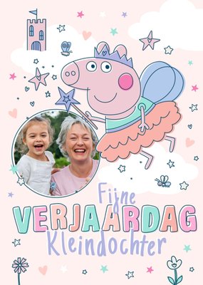 Peppa Pig | Verjaardagskaart | Fijne Verjaardag Kleindochter | Aanpasbare foto