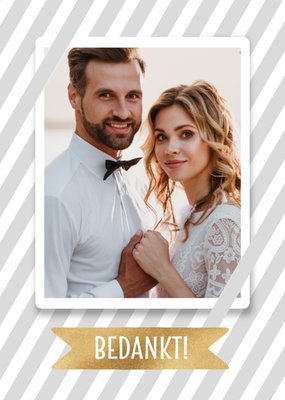 Luckz | Bedankt kaart | Strepen | Met foto