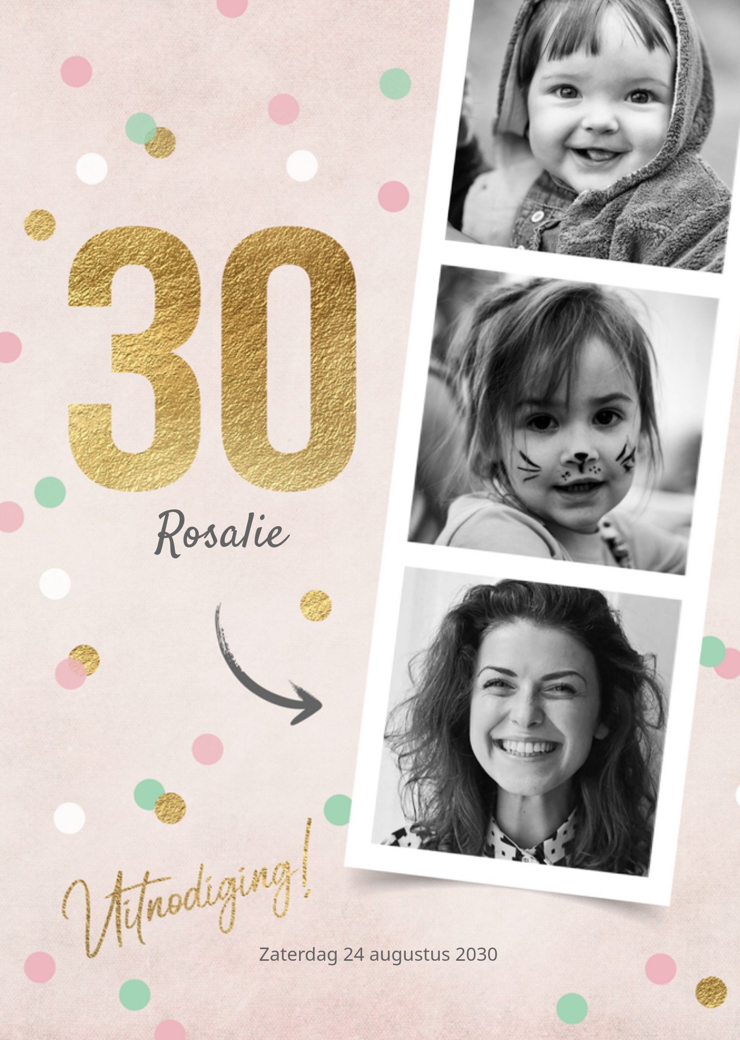 Uitnodiging Verjaardagsfeest 30 KaartLuckz