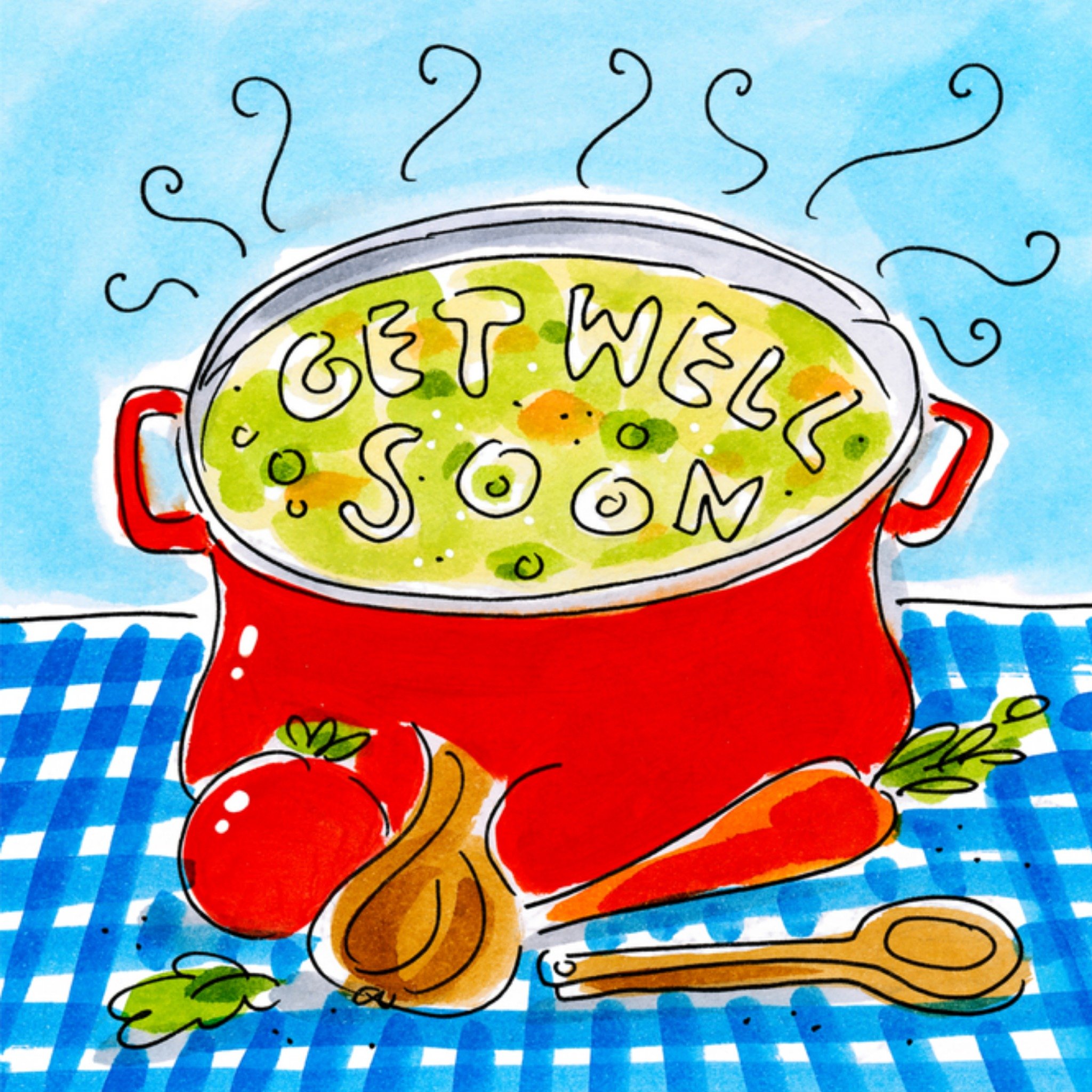 Beterschapskaart soep Vierkante Kaart Blond Amsterdam