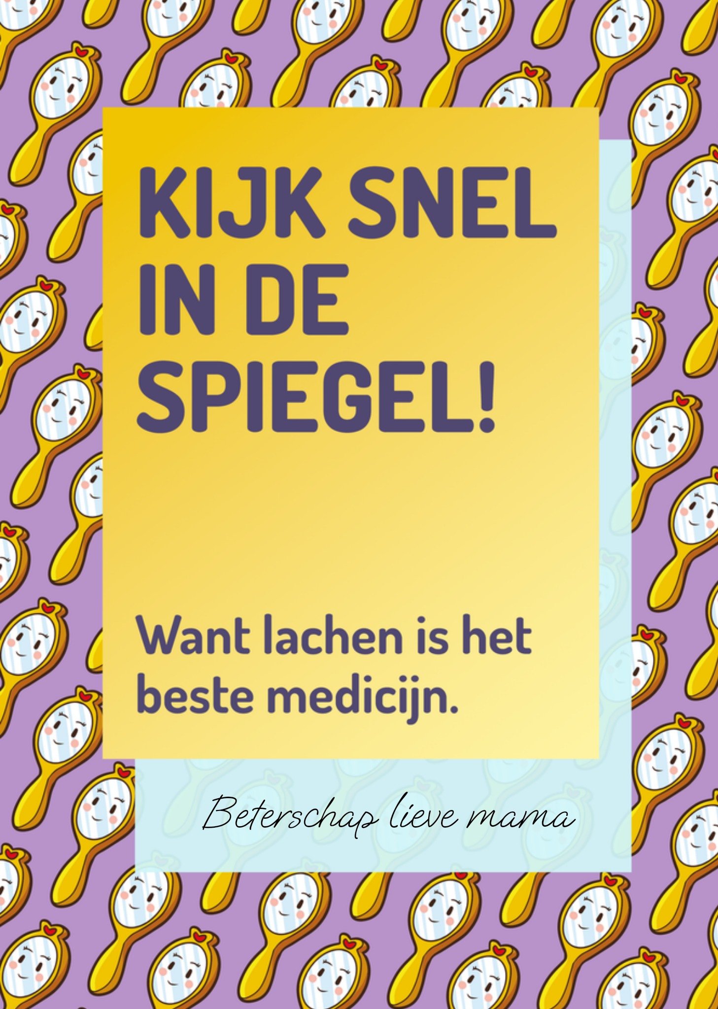Beterschapskaart Lachen is het beste medicijn Kaart Love Repeat