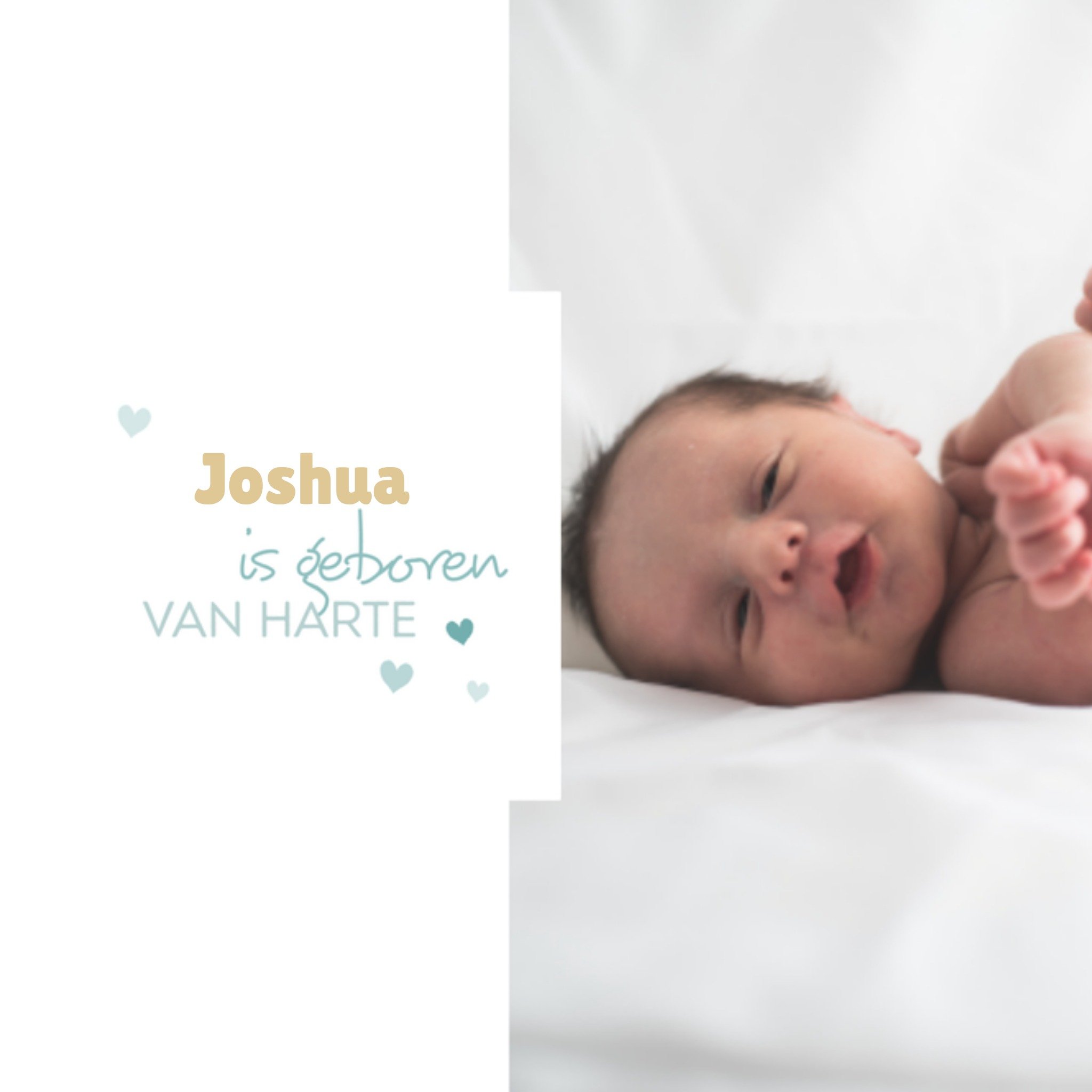 Greetz Geboortekaart fotokaart Vierkant