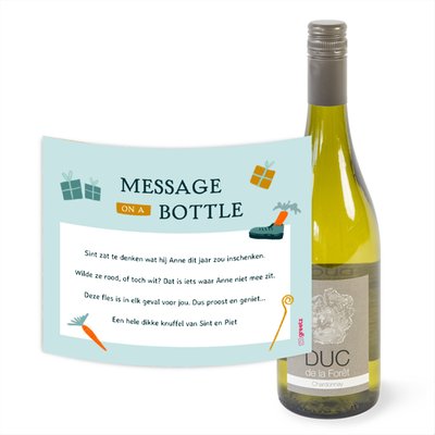 Duc de la Fôret | Chardonnay | Sinterklaas met eigen tekst | 750 ml