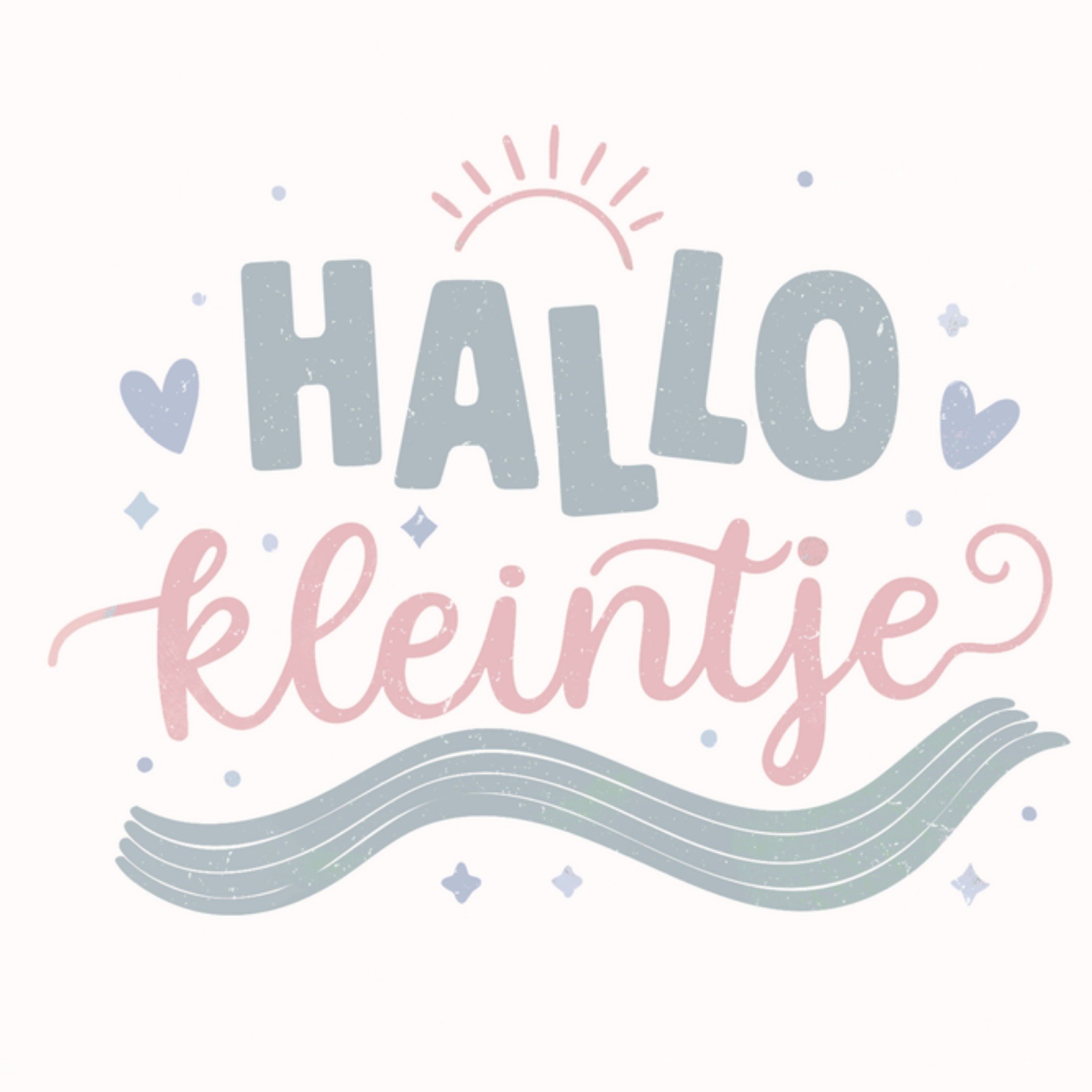 Greetz Geboortekaart Hallo kleintje Vierkant