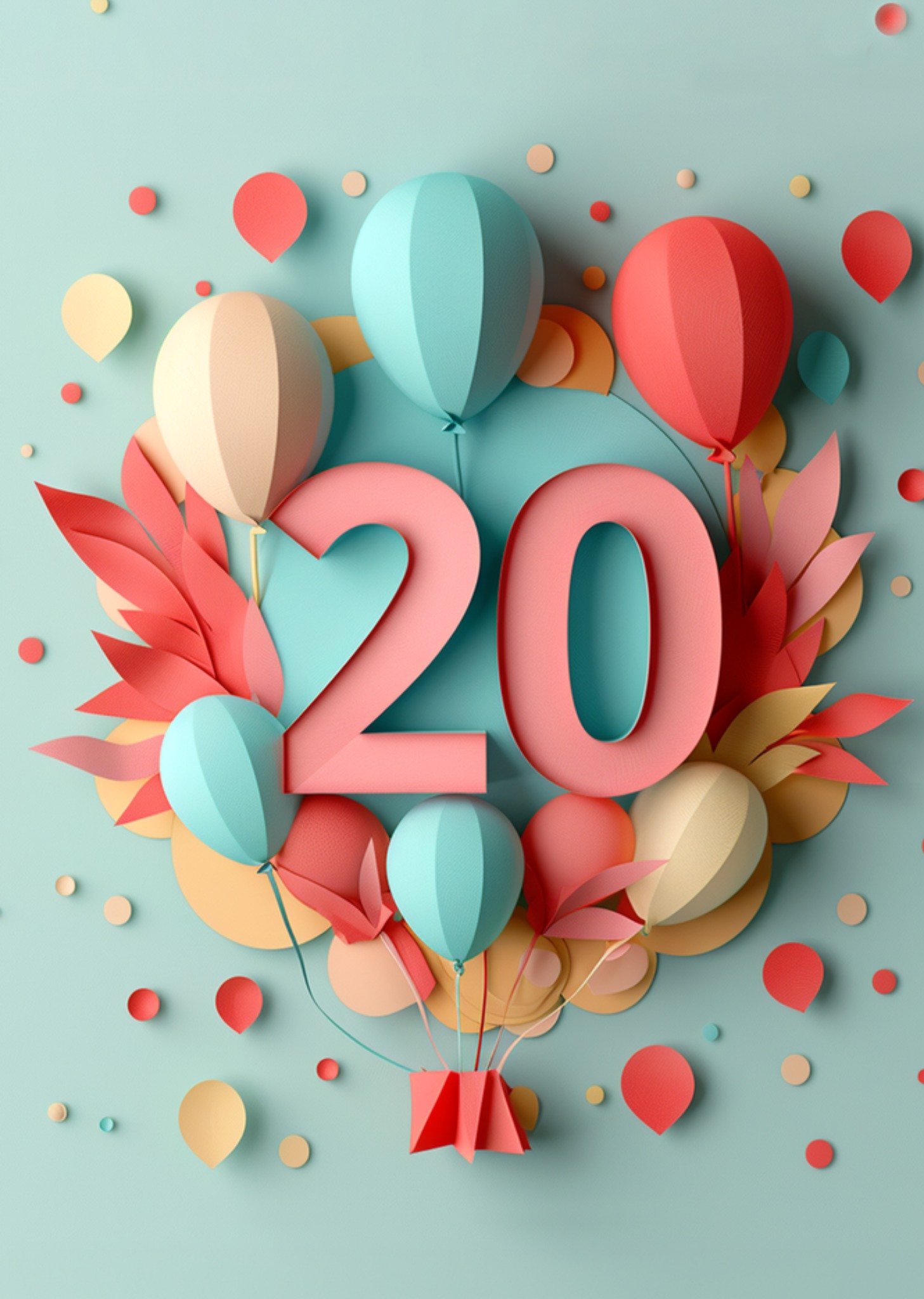 Jubileumkaart Paper Art 20 Kaart Greetz