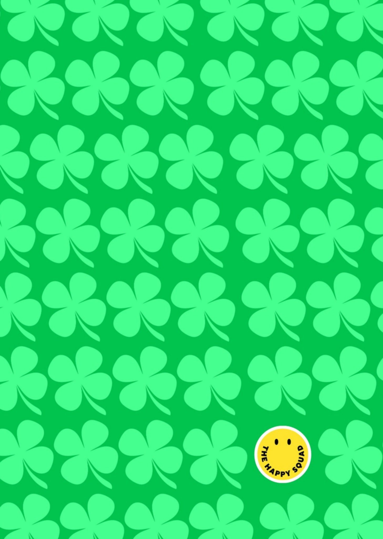 Denken aan kaart Shamrocks Pattern Card Kaart The Happy Squad