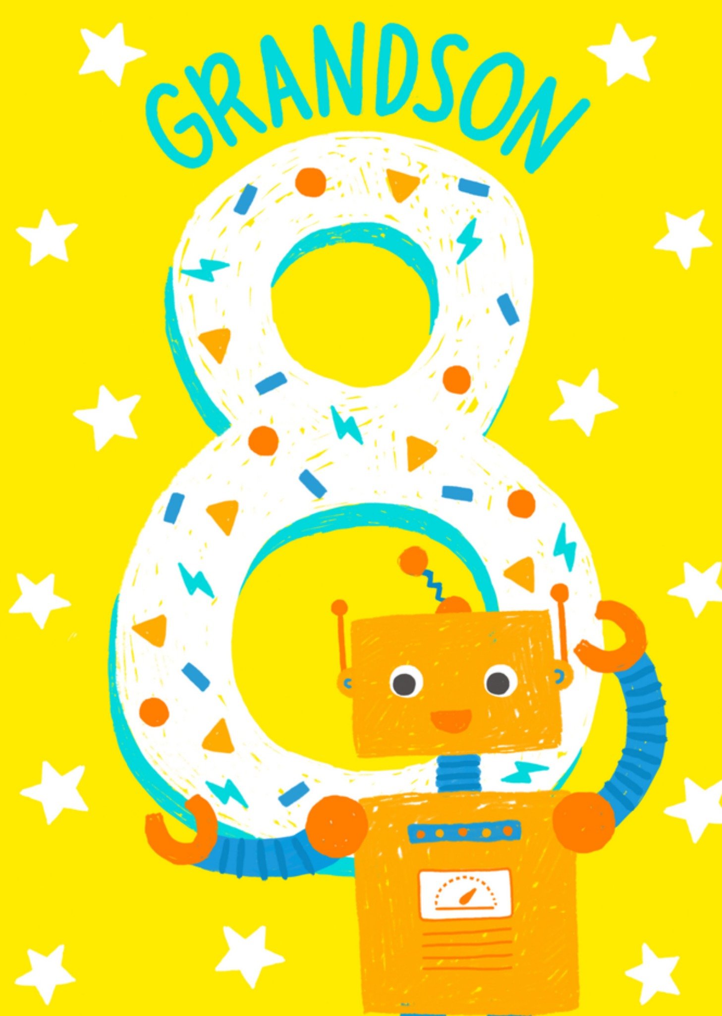 Verjaardagskaart Grandson 8 Kaart Greetz