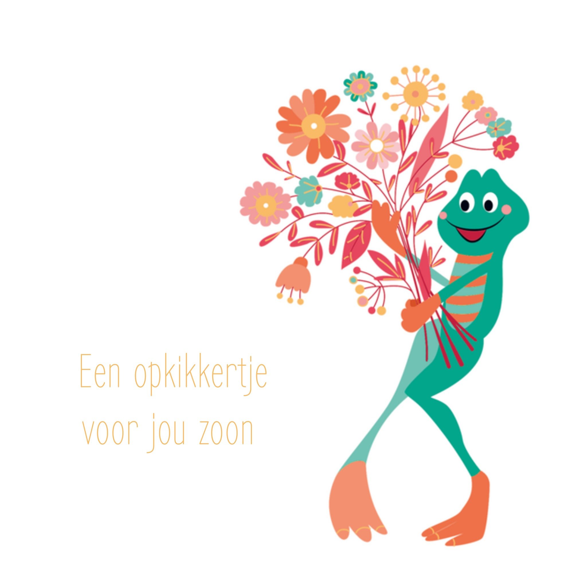 Beterschapskaart Opkikkertje Vierkante Kaart Paperclip