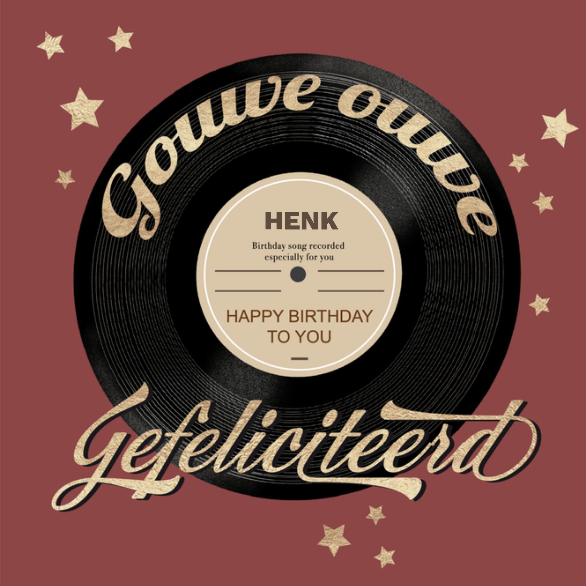 Tsjip Verjaardag Muziek LP Vierkant