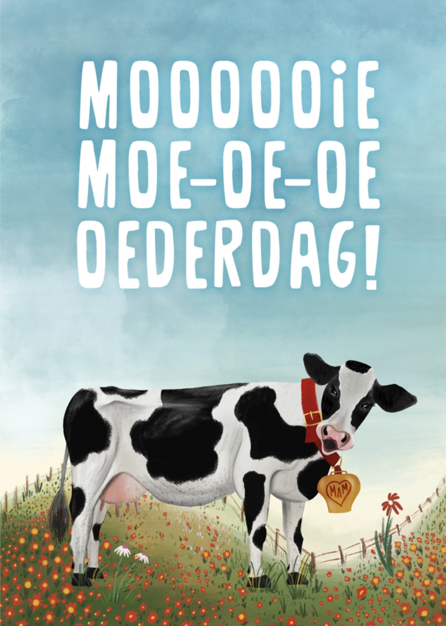 Moederdagkaart koe Kaart Fishuals