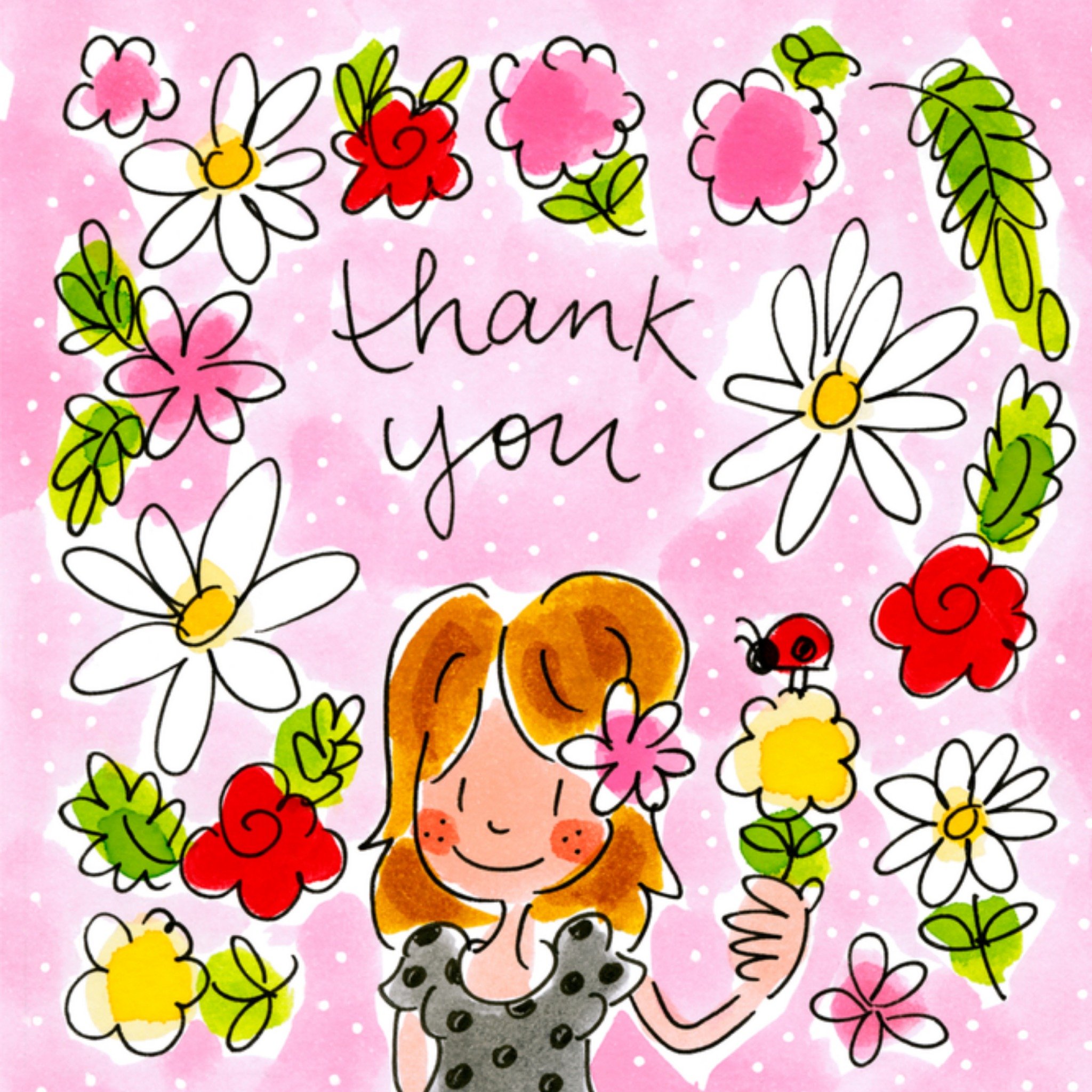 Bedankkaartjes Cartoon Vierkante Kaart Blond Amsterdam